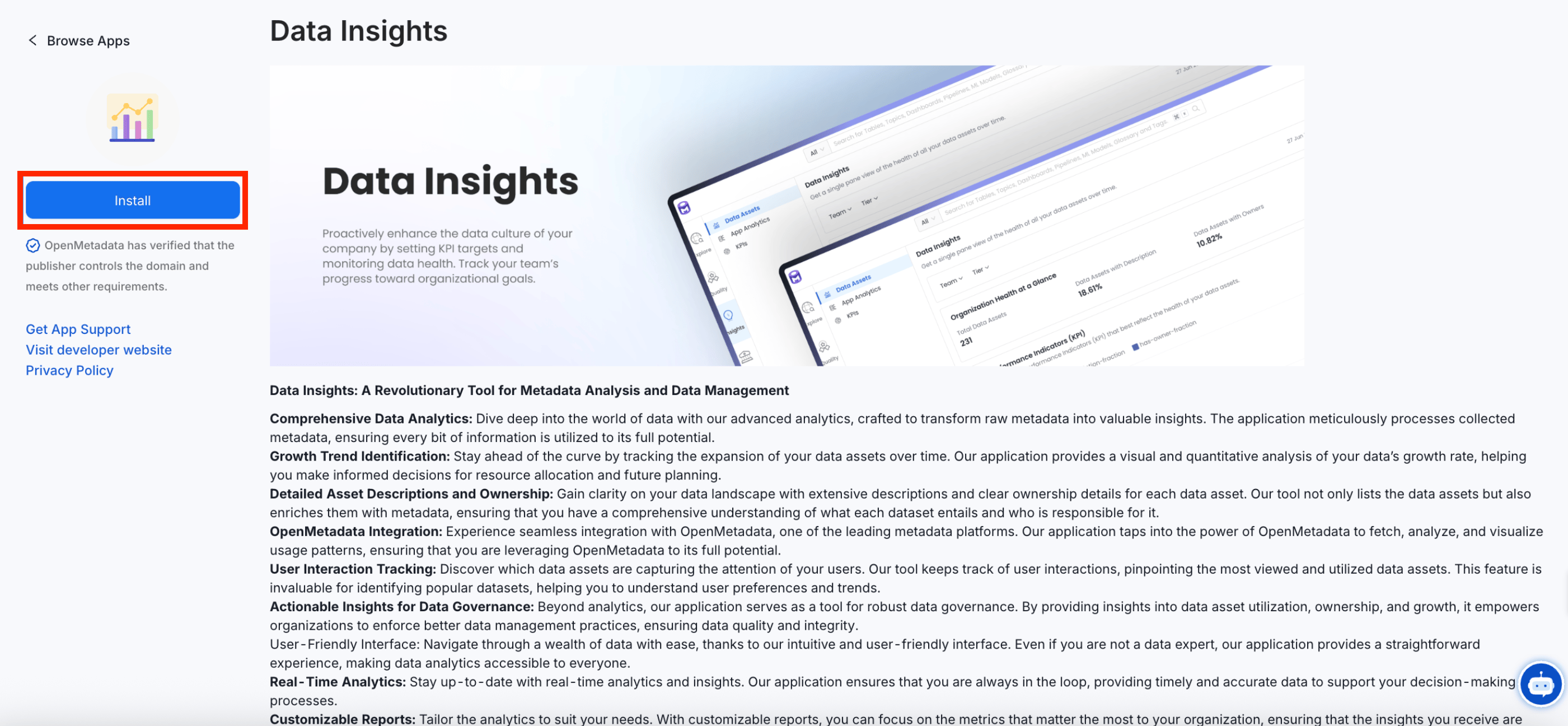 Install Data Insights