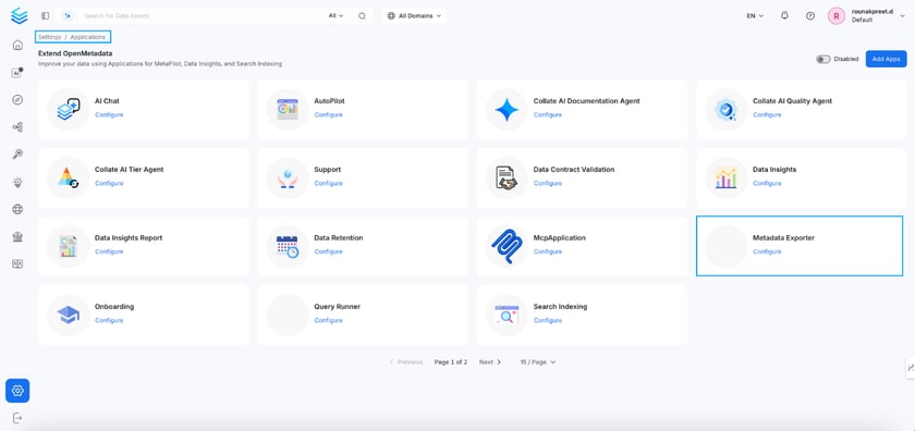 Collate Metadata Metadata Exporter Application - Collate Documentation