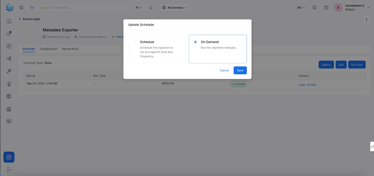 Collate Metadata Metadata Exporter Application - Collate Documentation