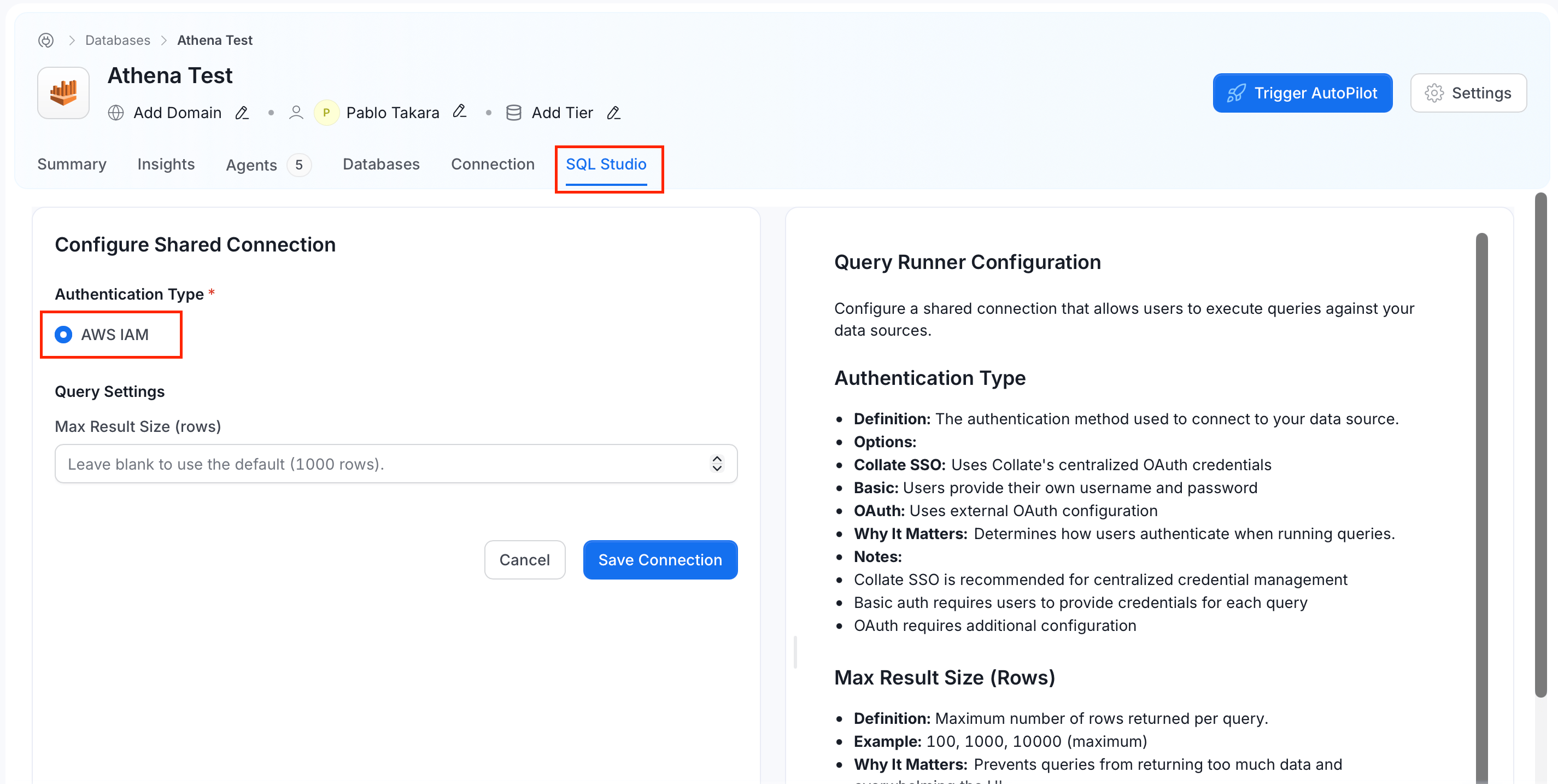 Athena AWS IAM Authentication Configuration