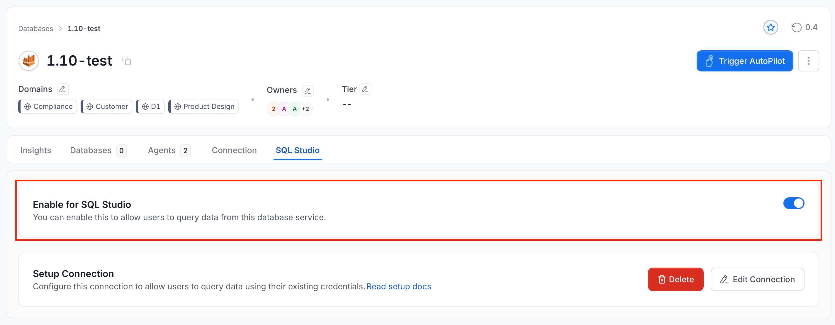 Enable SQL Studio