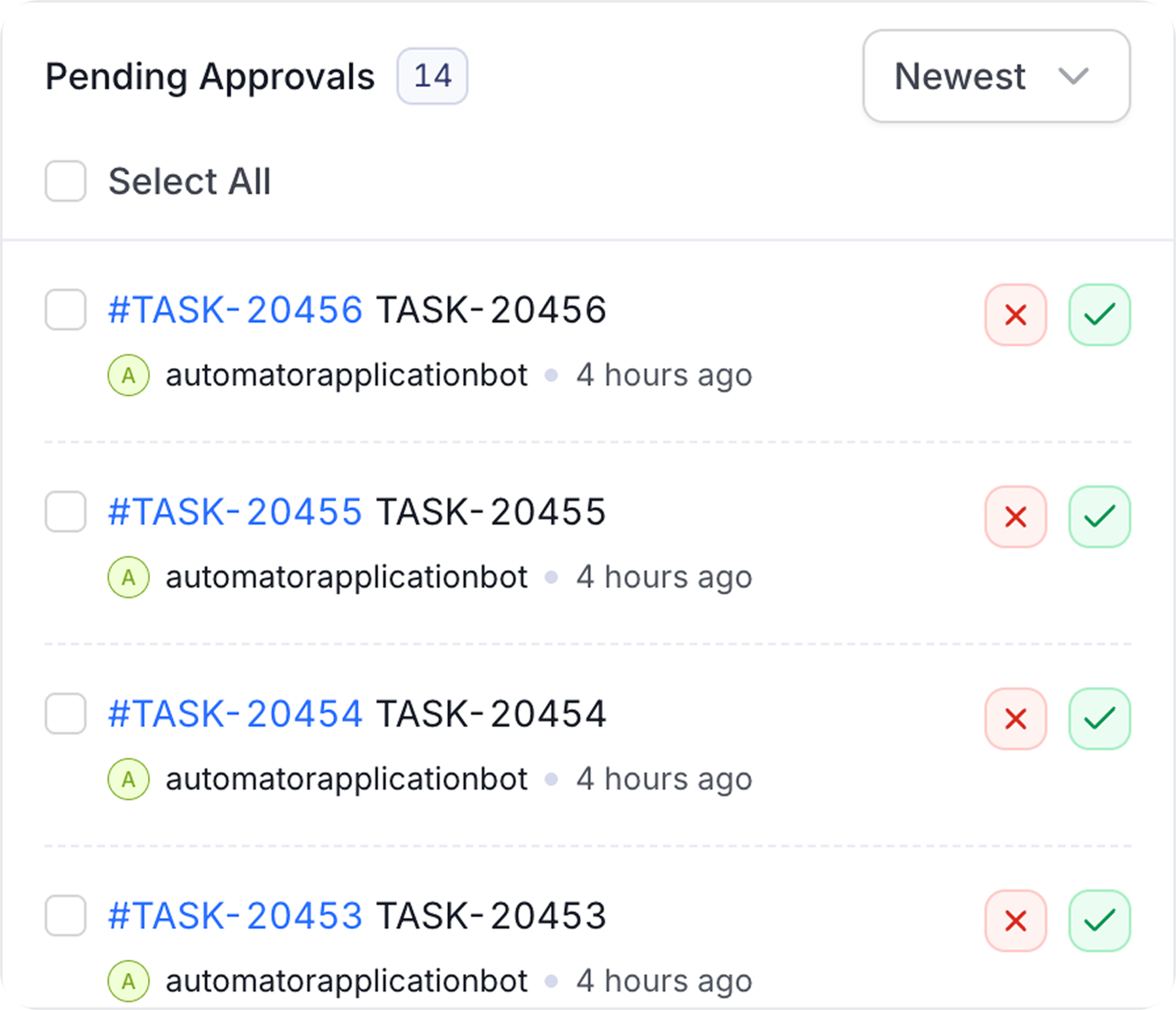 Pending Approvals