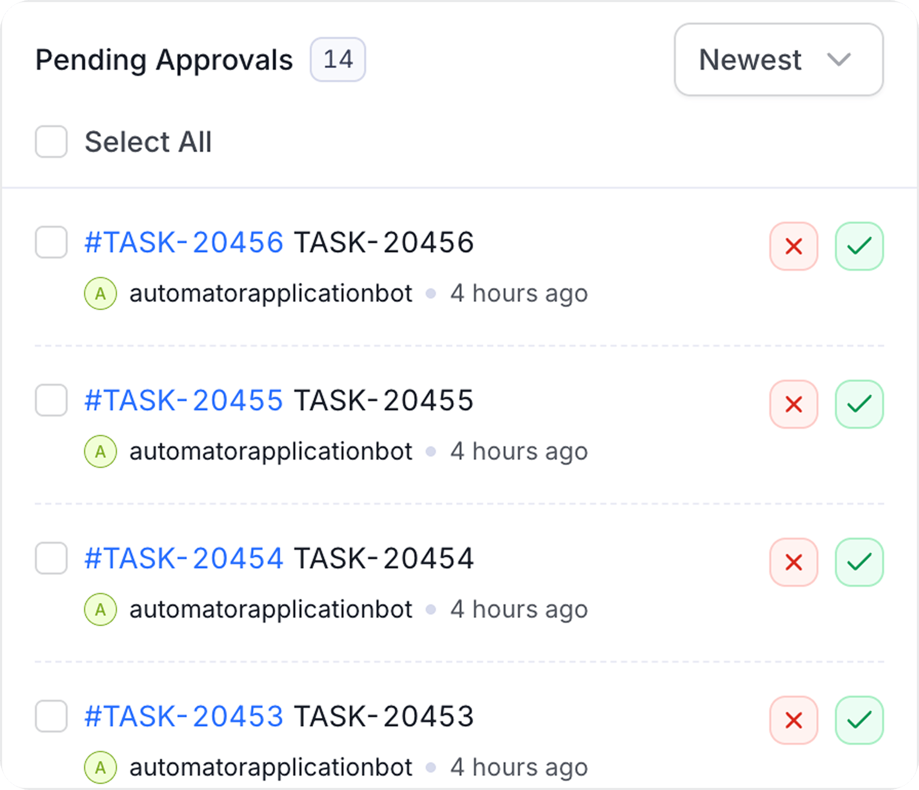Pending Approvals