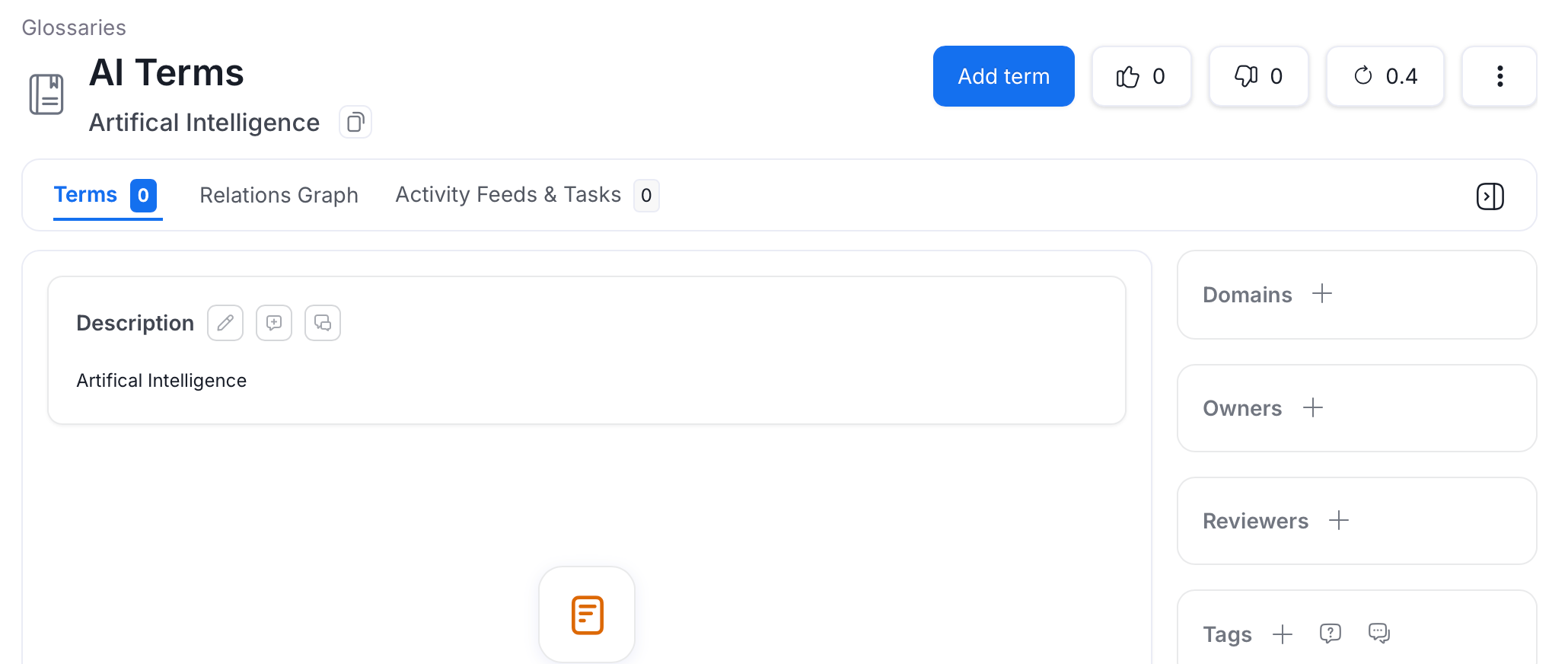 Add Glossary Term