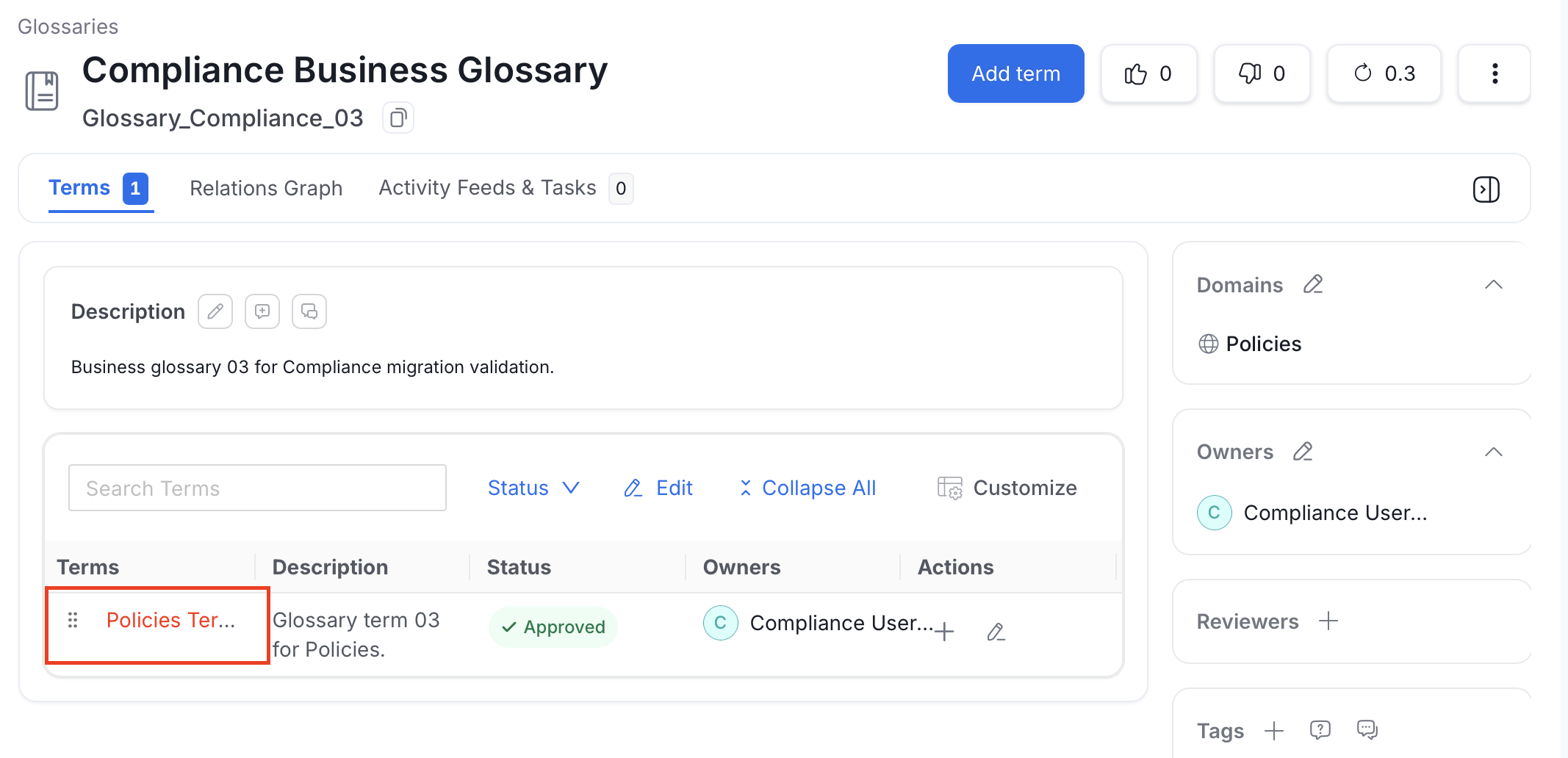 Glossary Styling has been applied