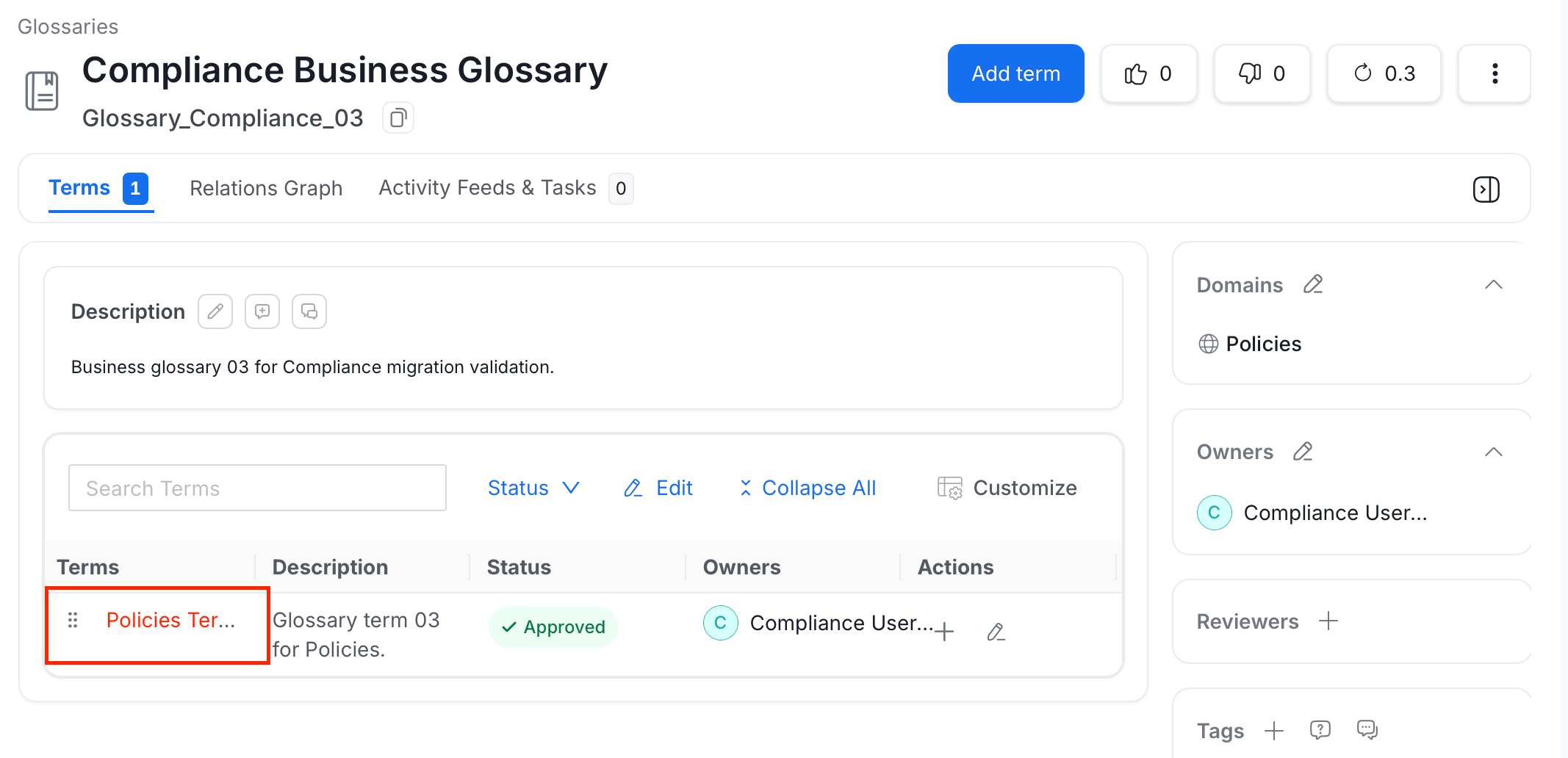 Glossary Styling has been applied