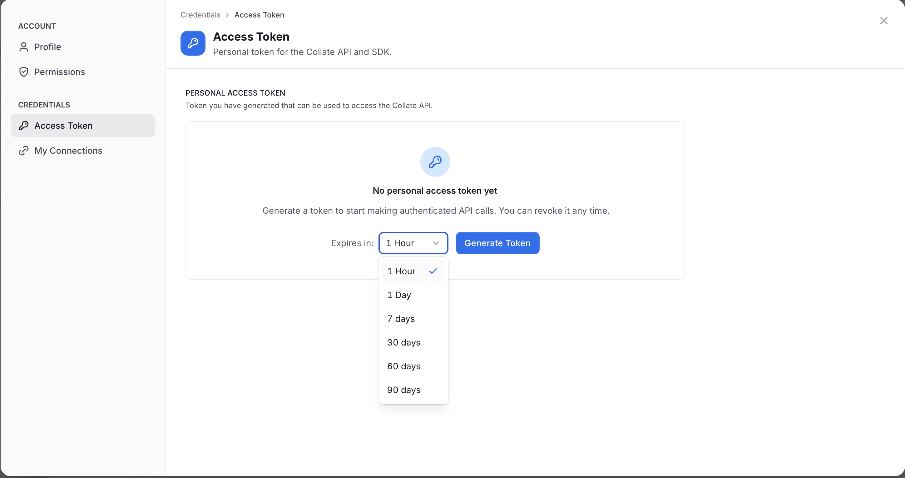 Generate new token