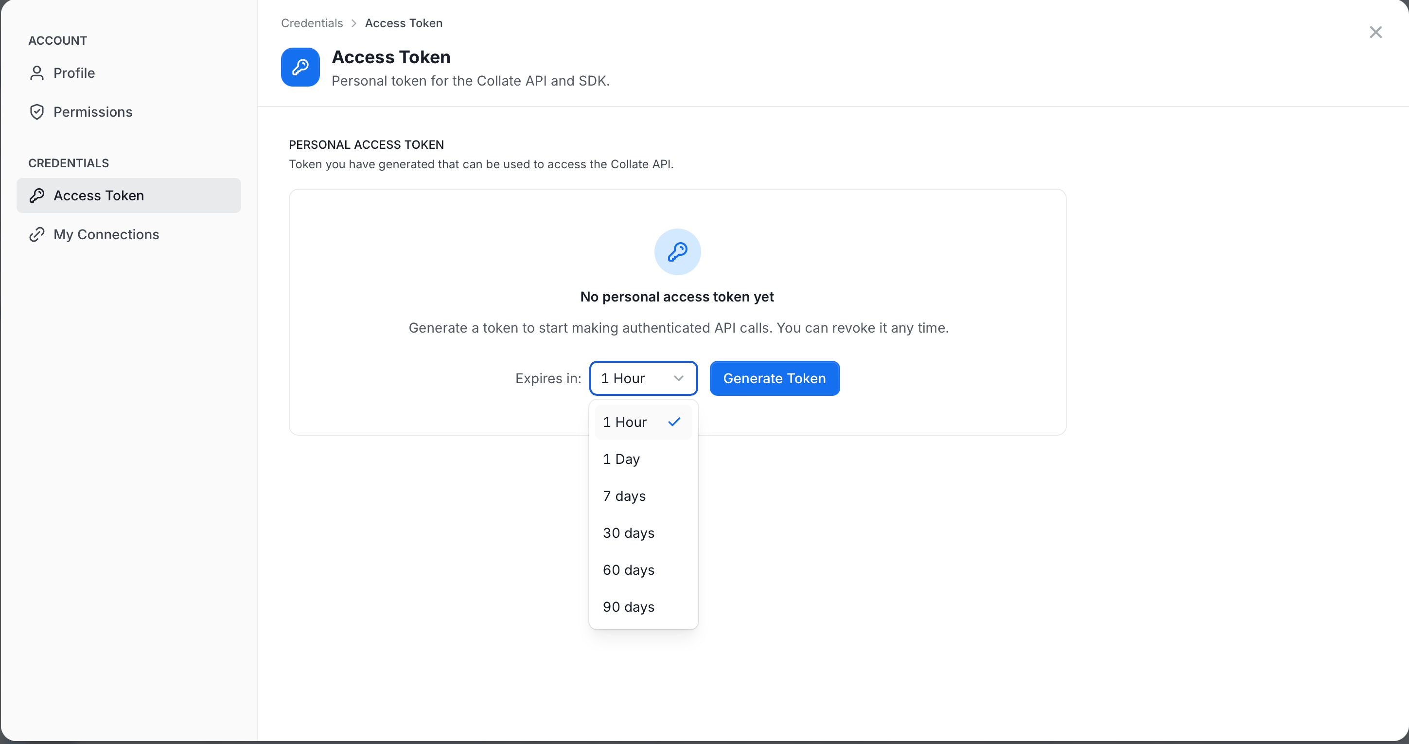 Generate new token