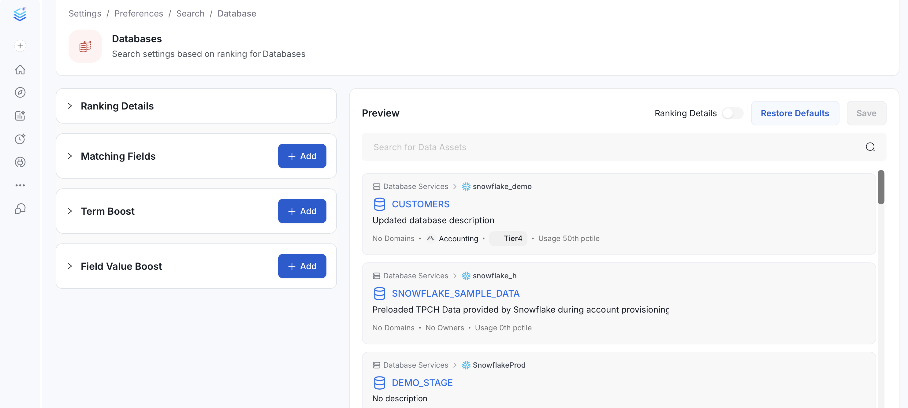 Search Preview Pane