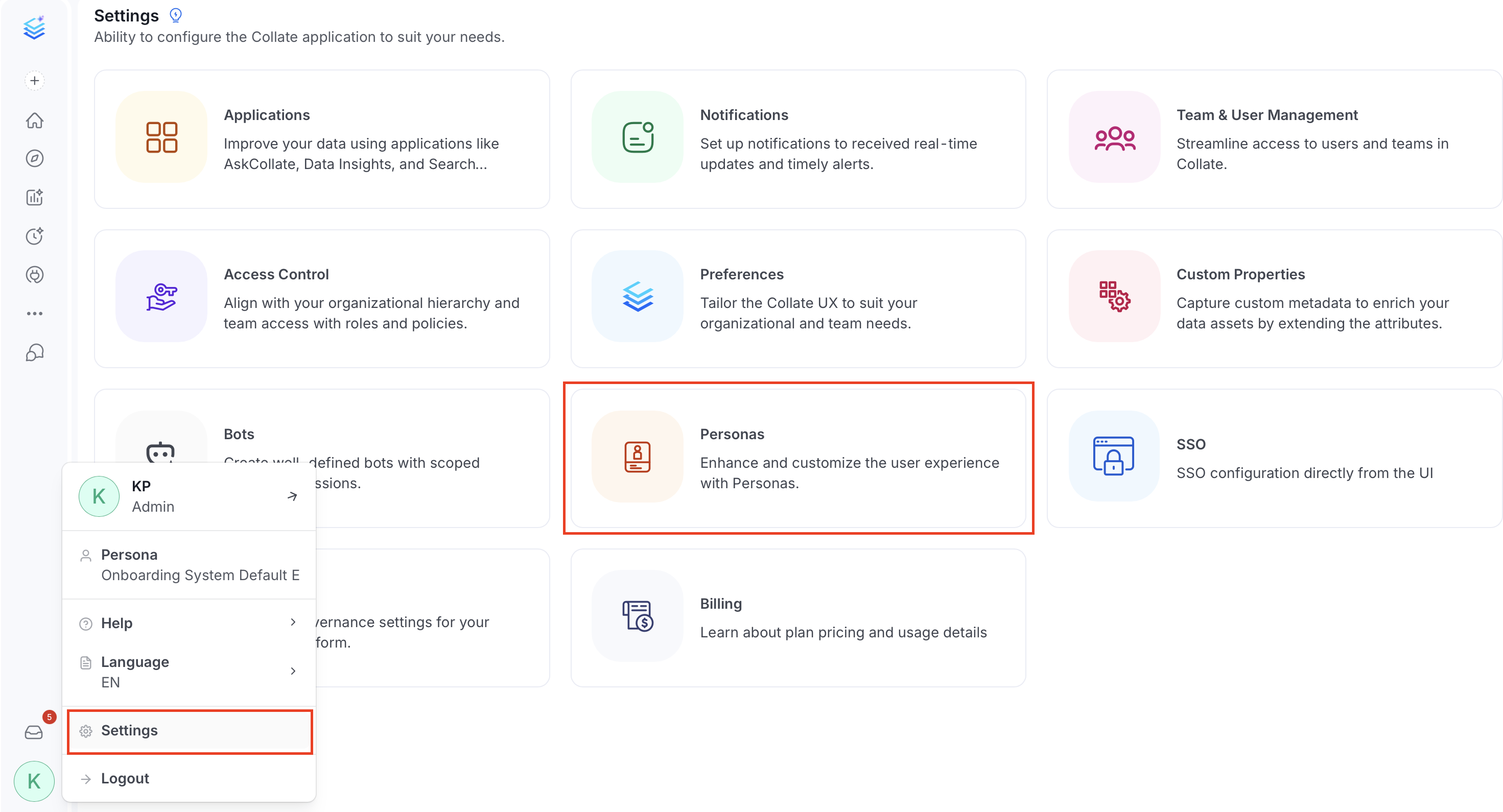 Navigate to Settings