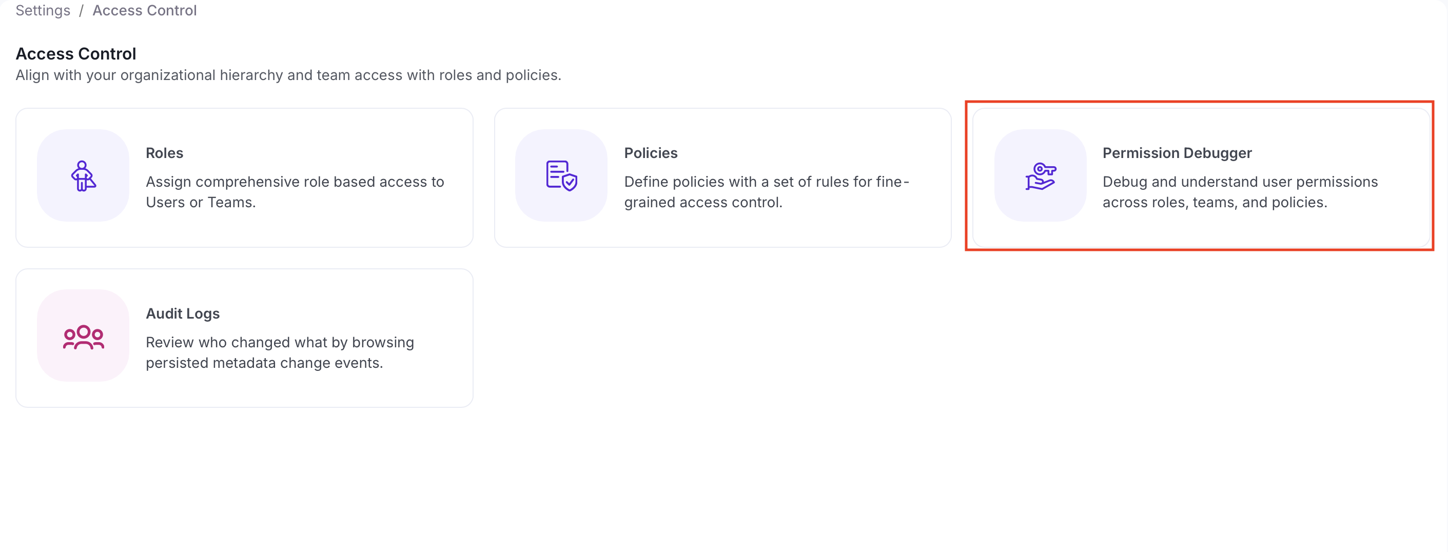 Navigate to Access Control Policies