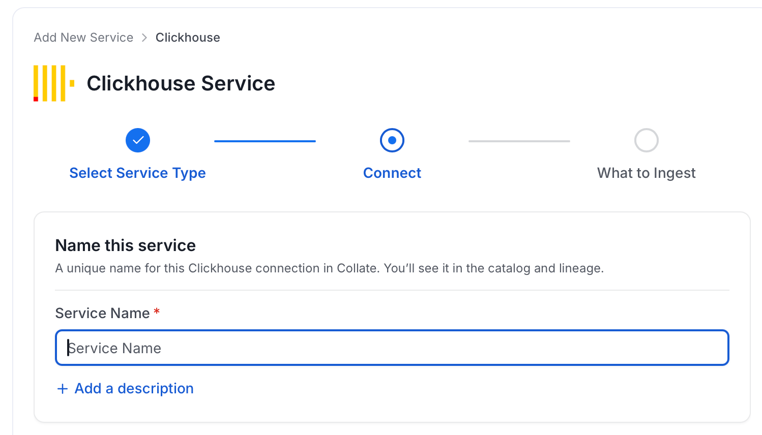 Add New Service Name