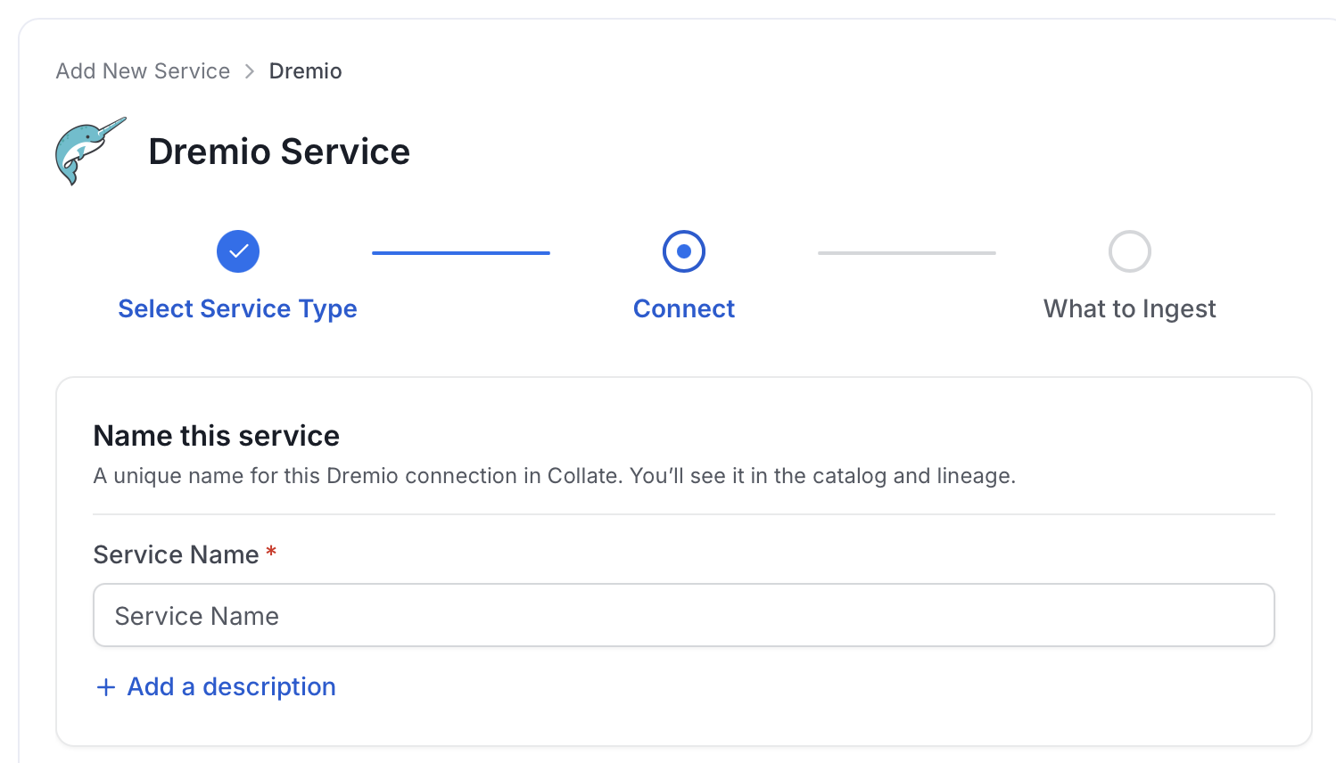 Add New Service Name