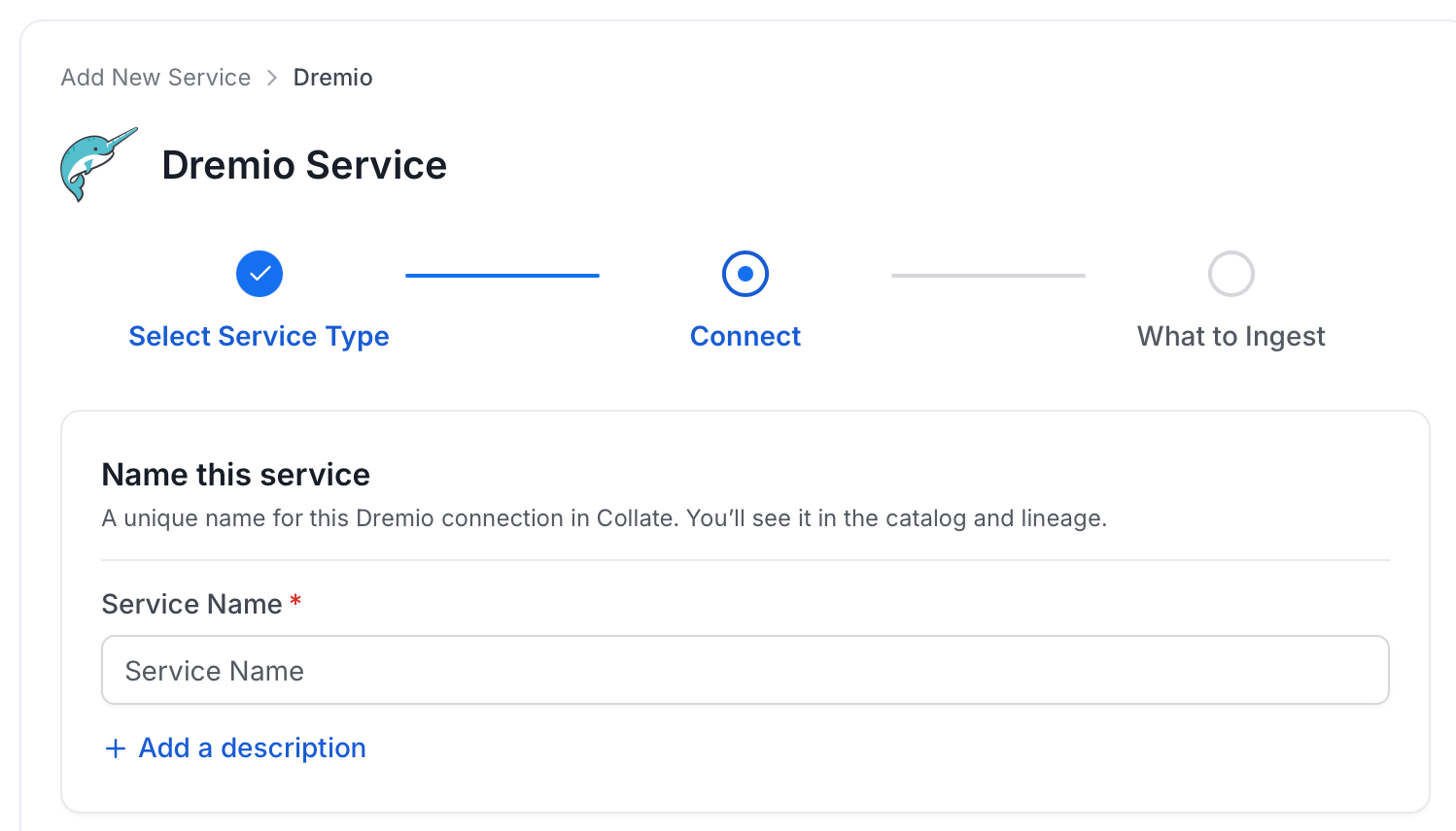 Add New Service Name