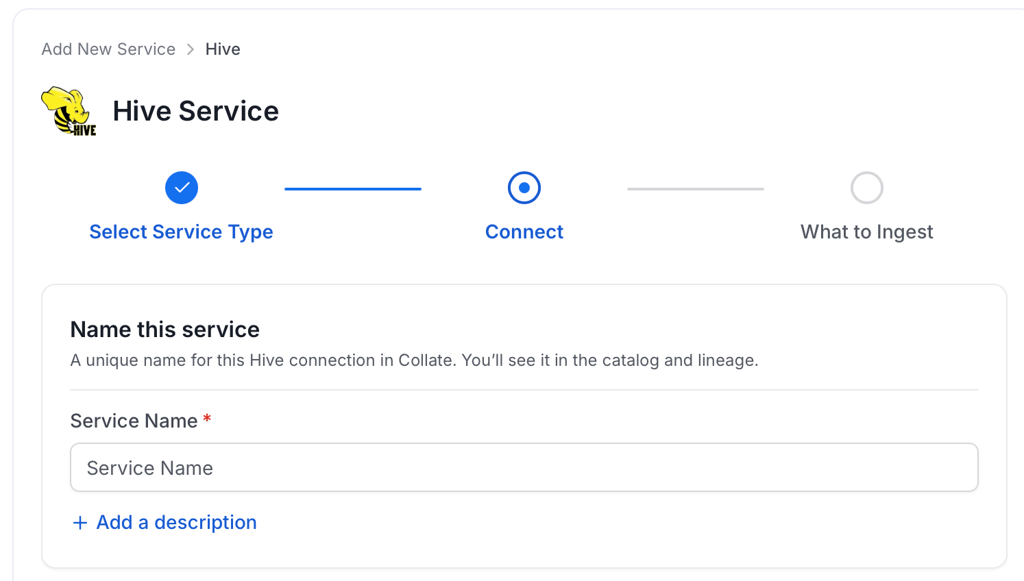 Add New Service Name