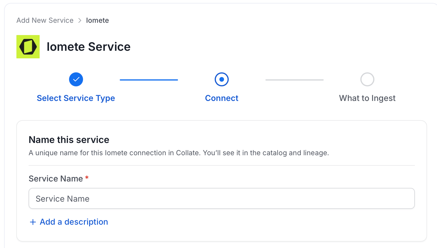 Add New Service Name