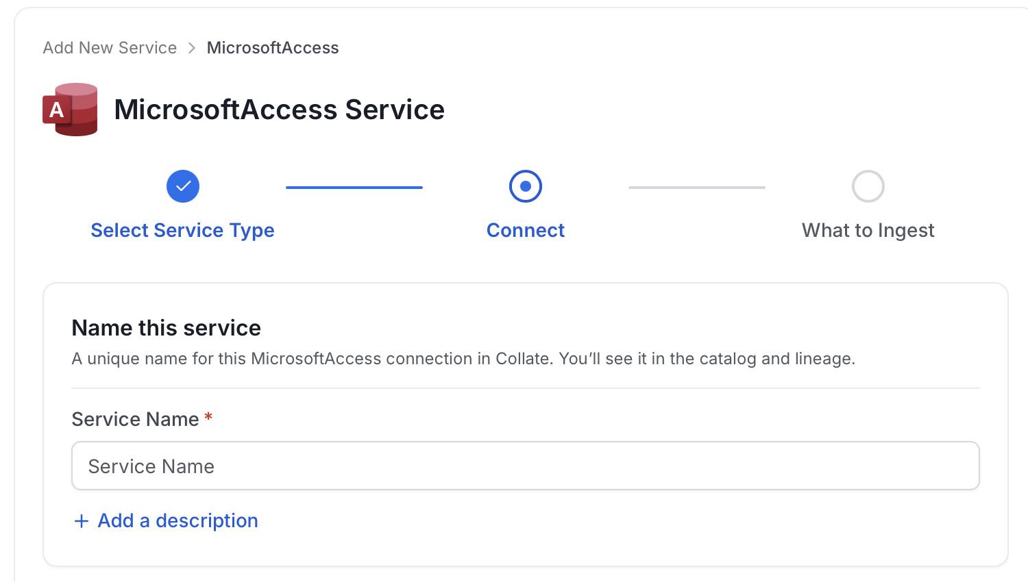 Add New Service Name