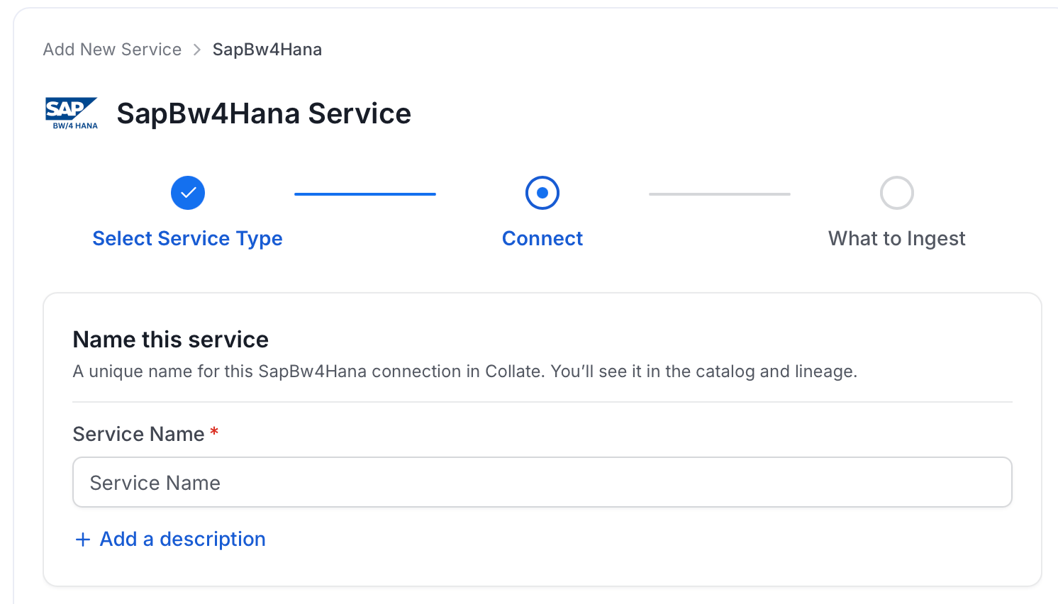 Add New Service Name