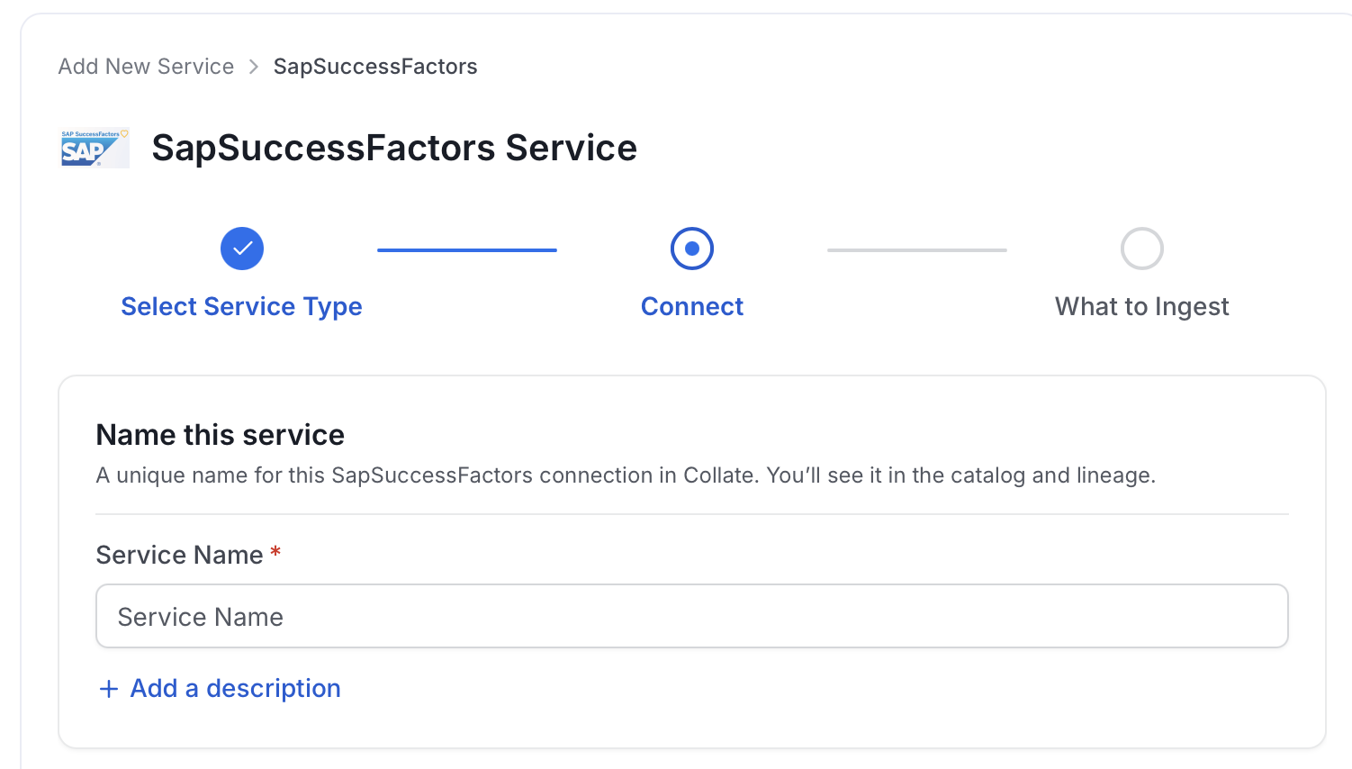 Add New Service Name