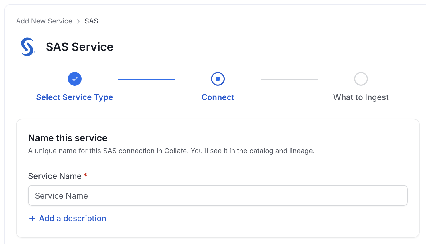 Add New Service Name