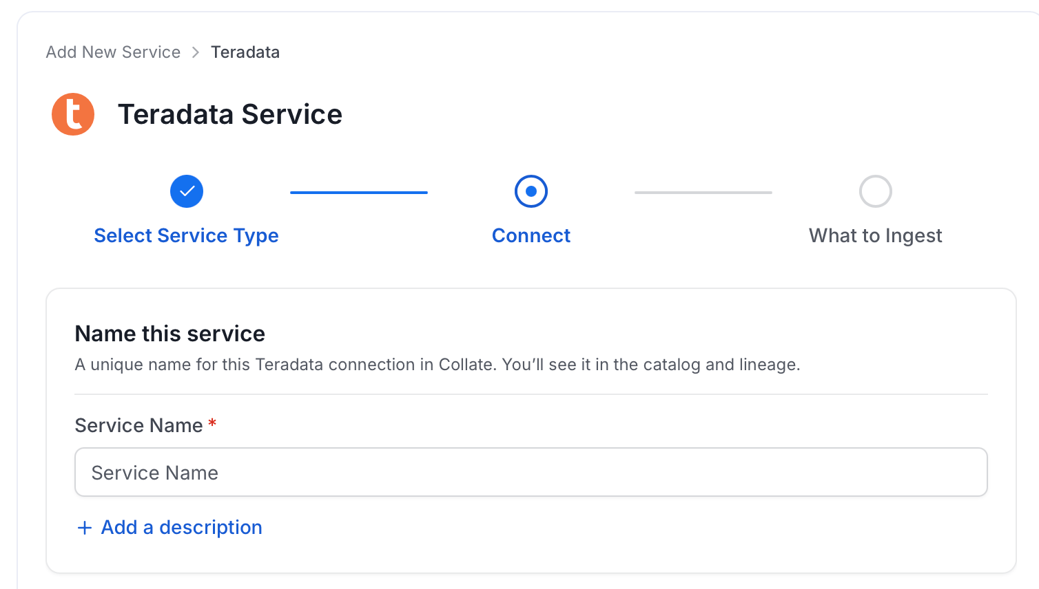 Add New Service Name