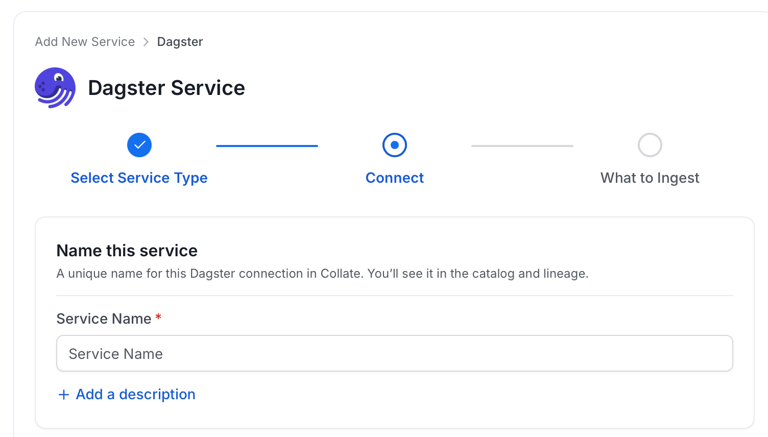 Add New Service Name