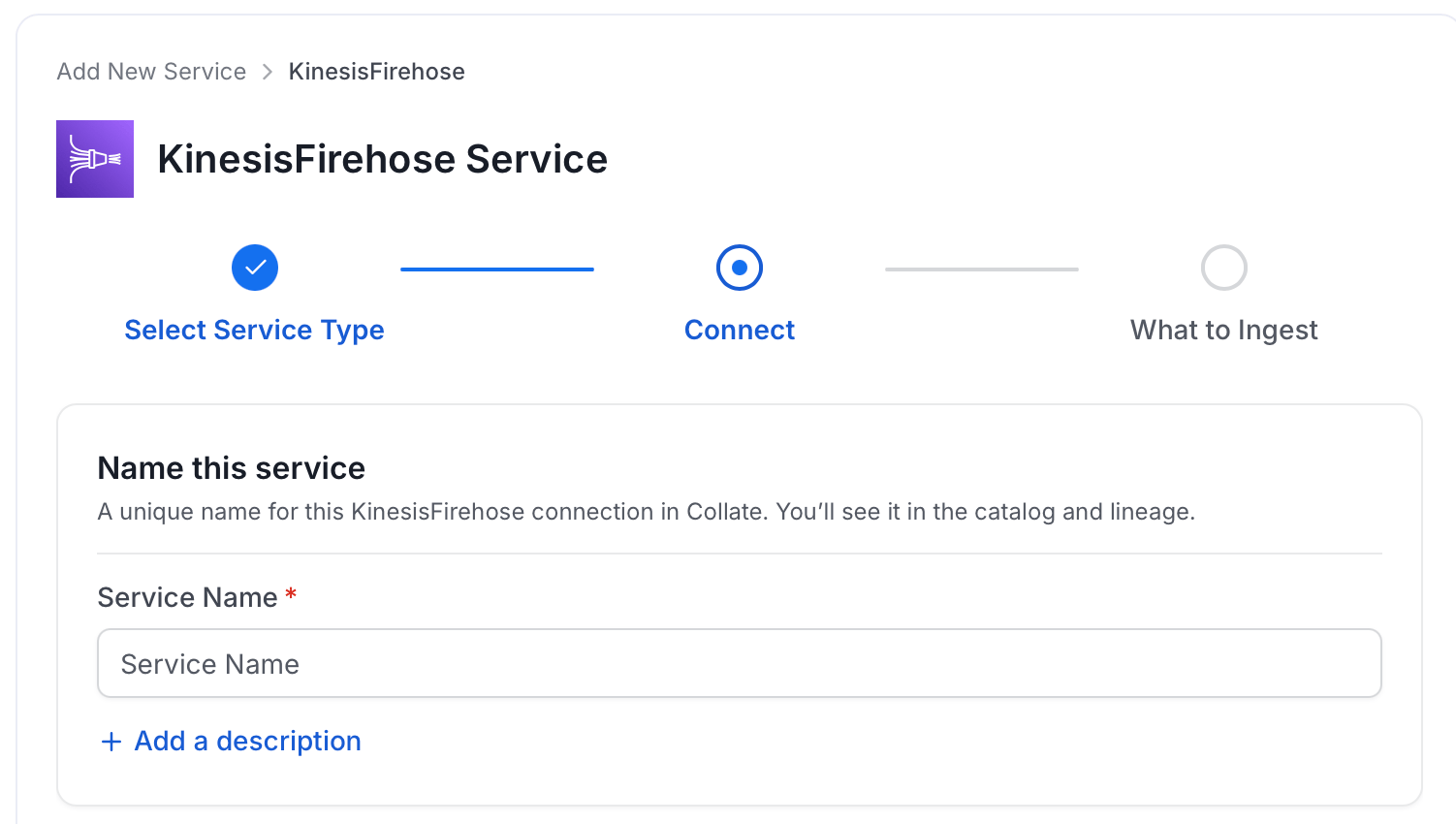 Add New Service Name