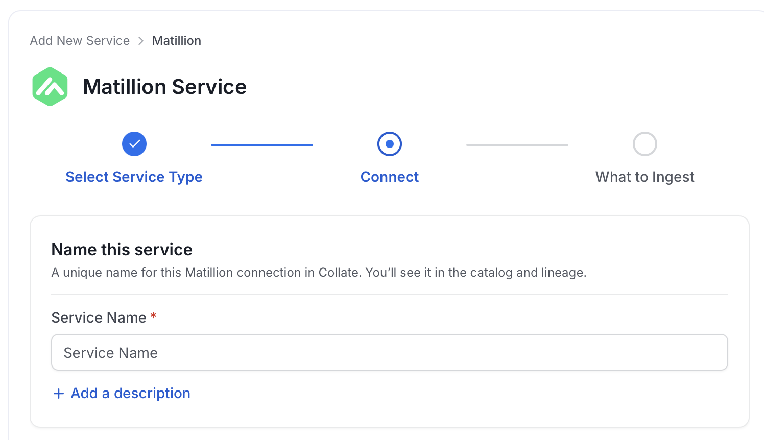 Add New Service Name