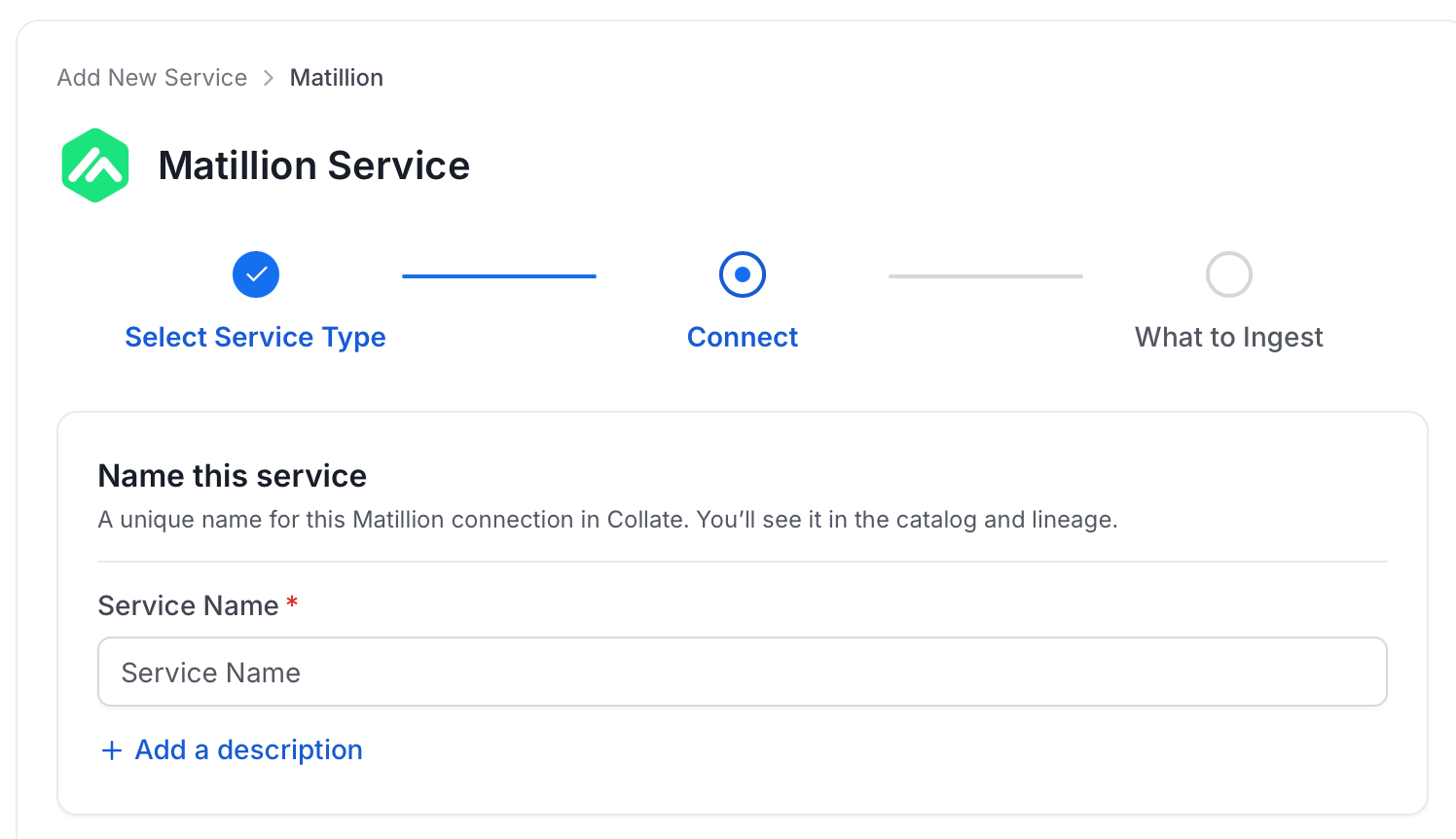 Add New Service Name