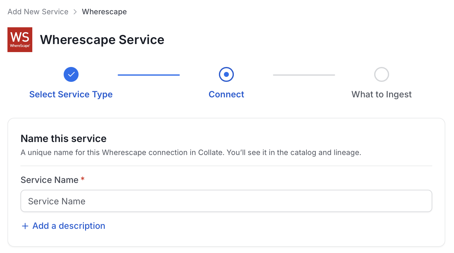 Add New Service Name