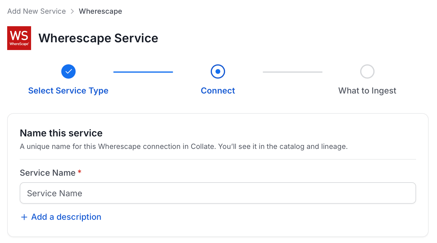 Add New Service Name