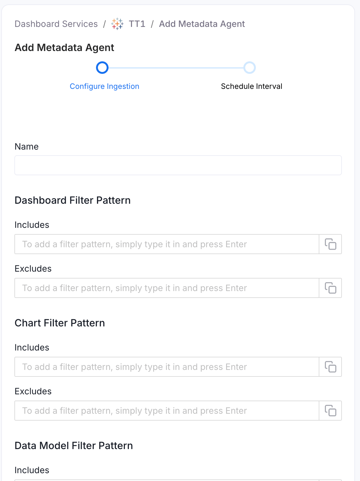 Configure Metadata Ingestion