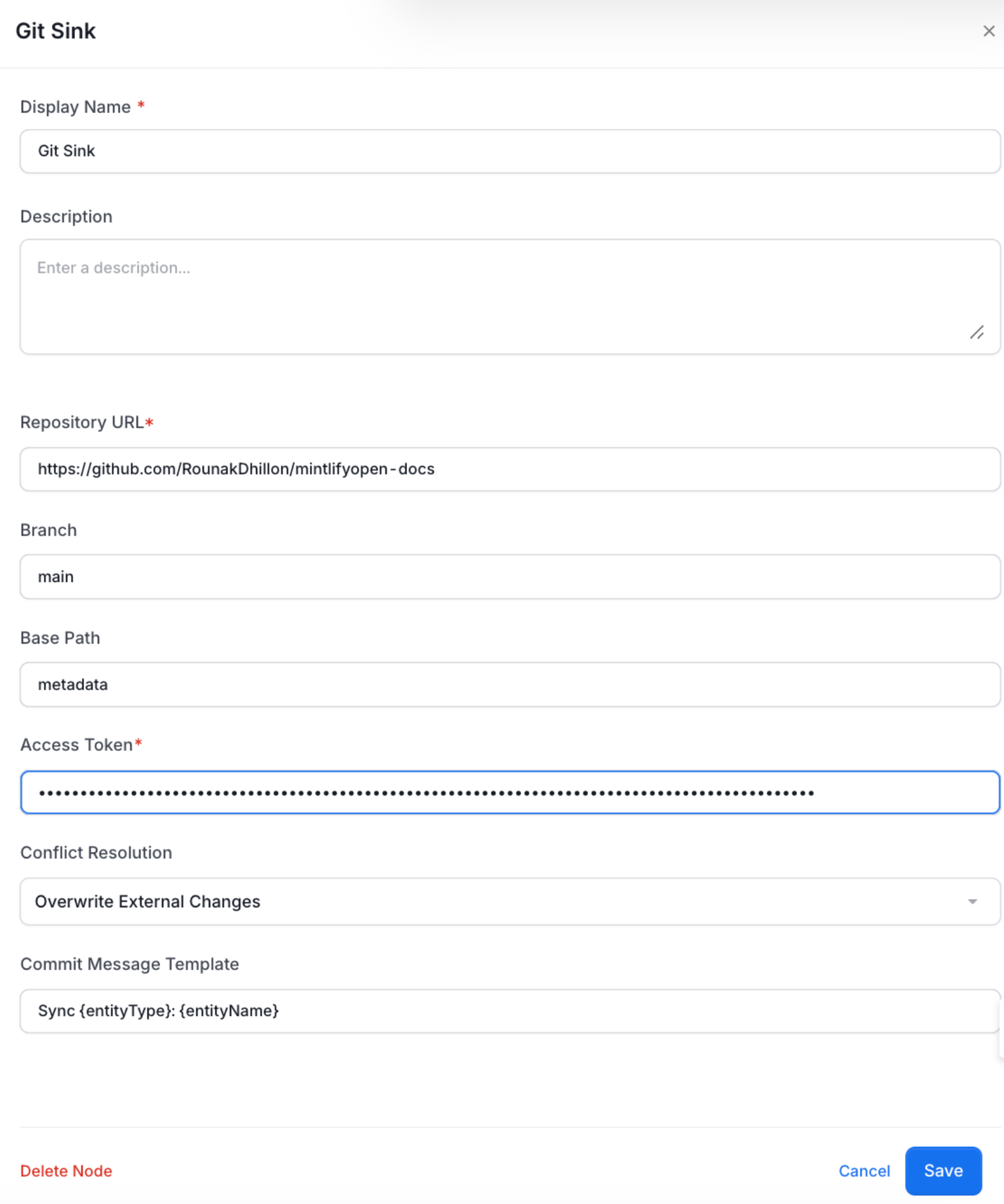Configure GitHub Connection