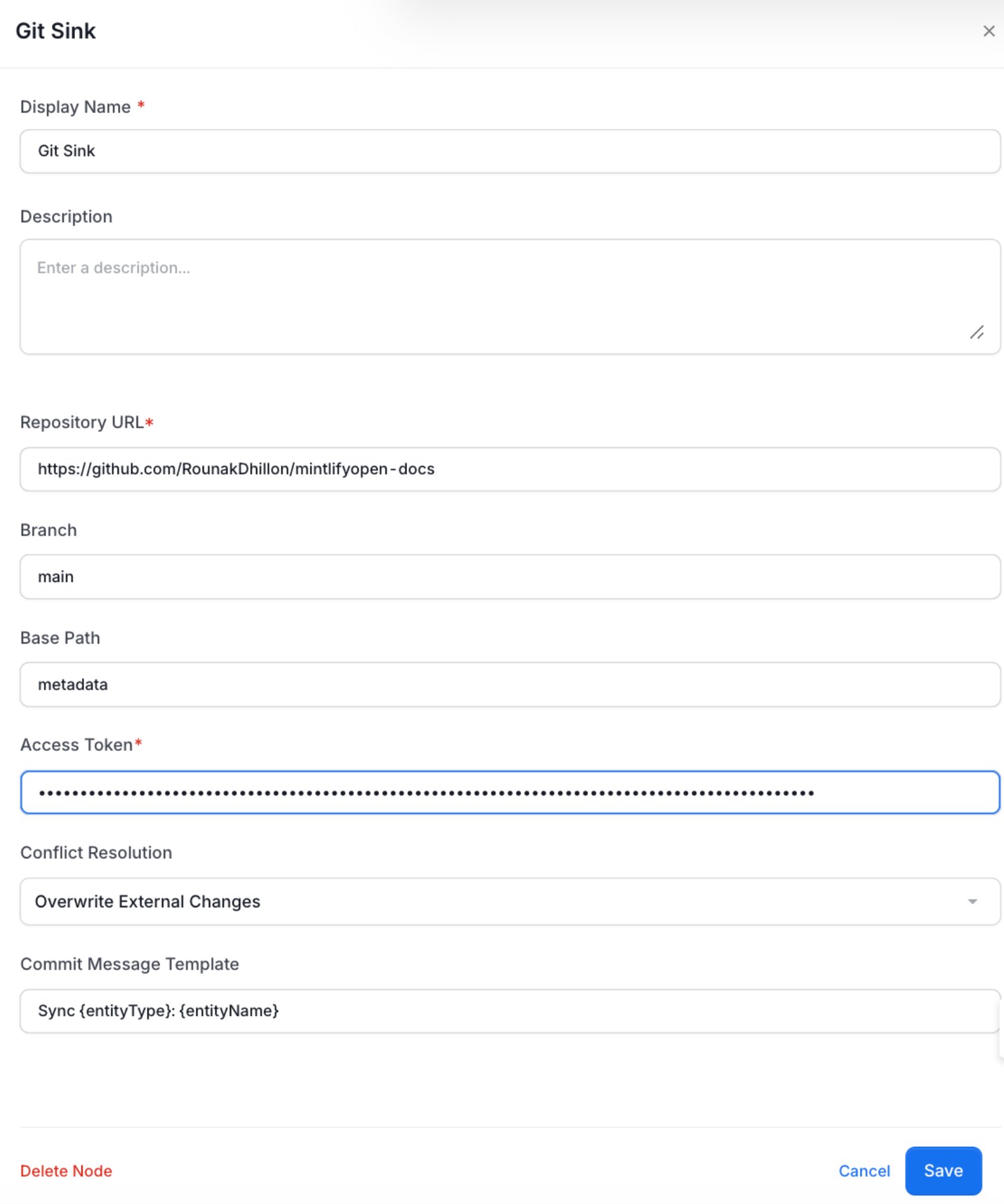Configure GitHub Connection