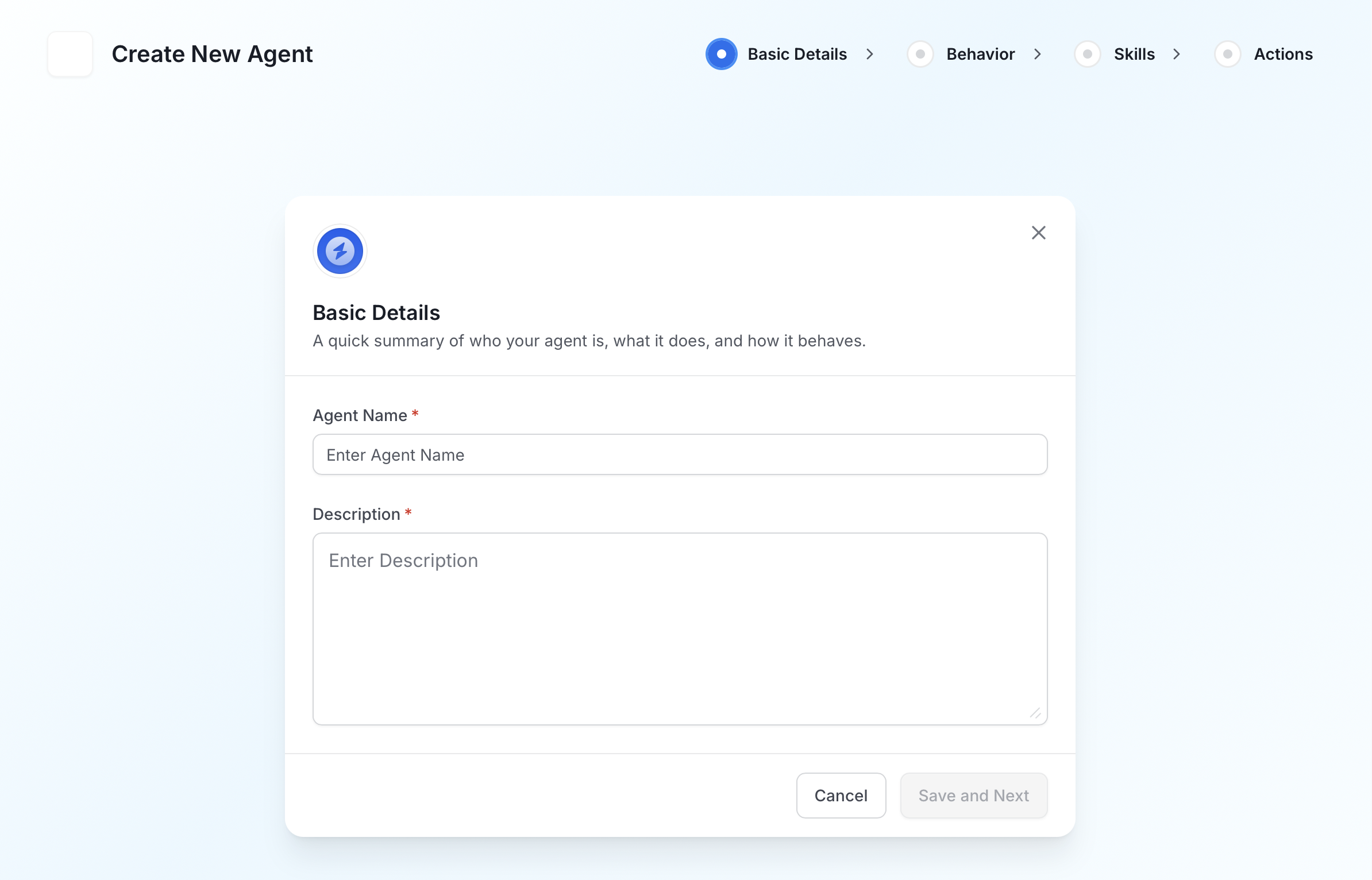Agent Basic Details