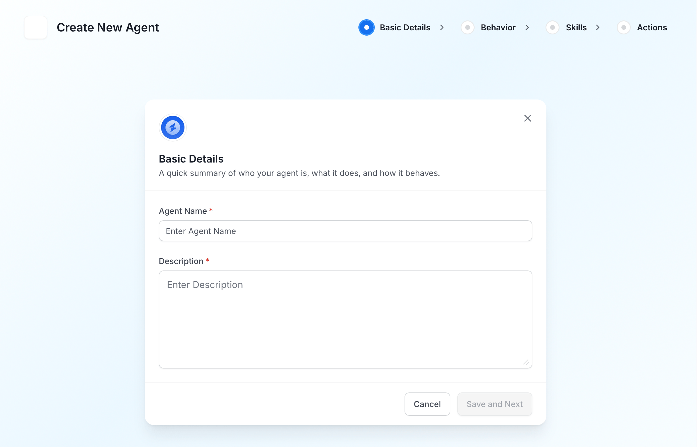Agent Basic Details