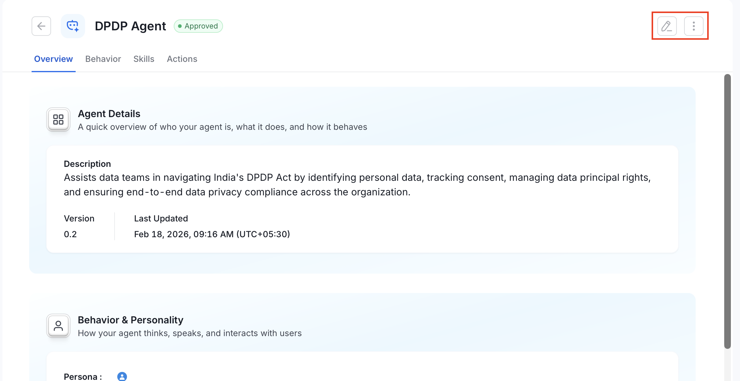 Manage Agent