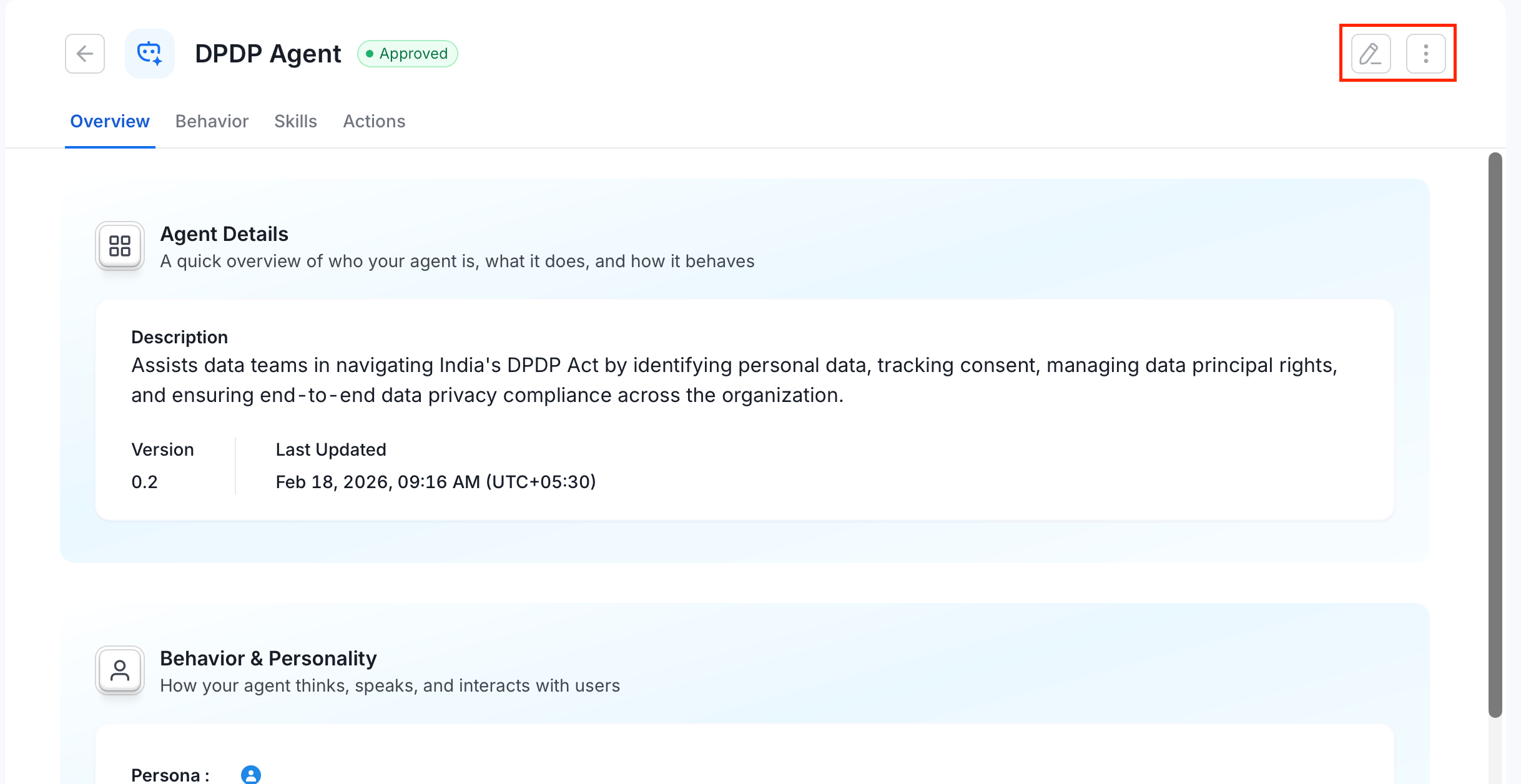 Manage Agent