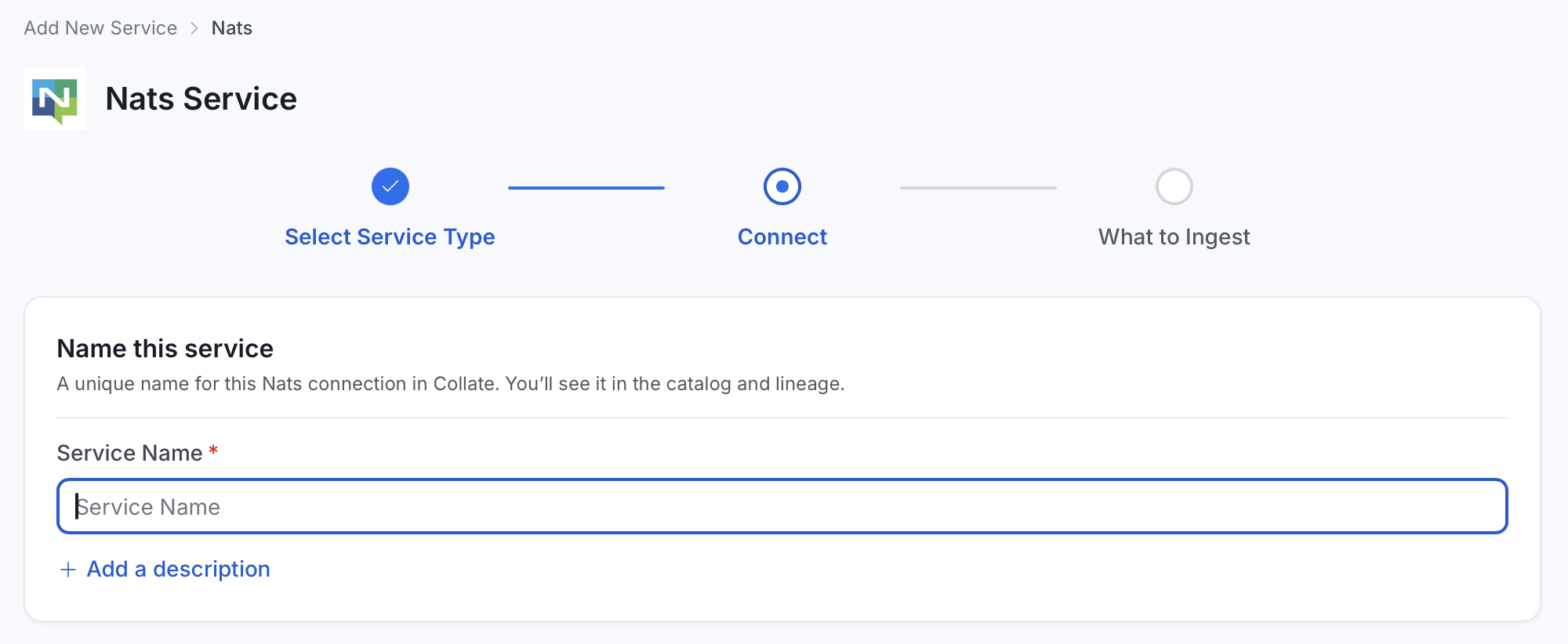 Add New Service Name