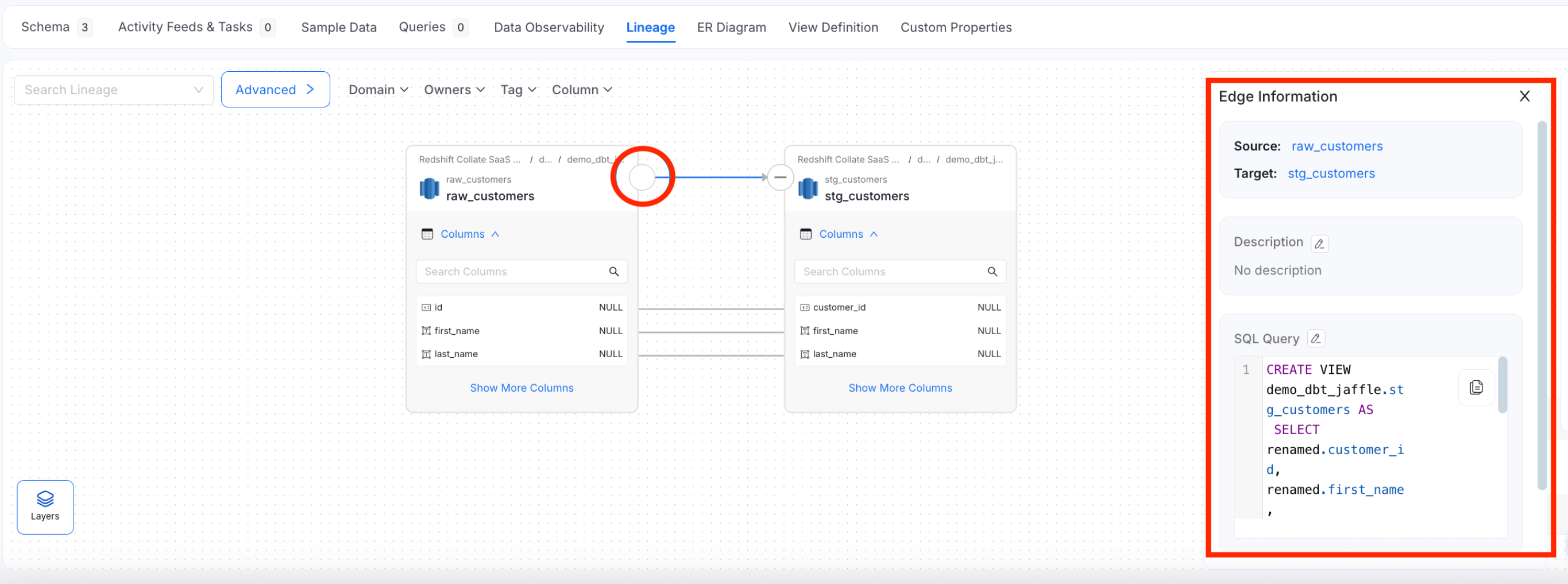 Edge Information: Source and Target
