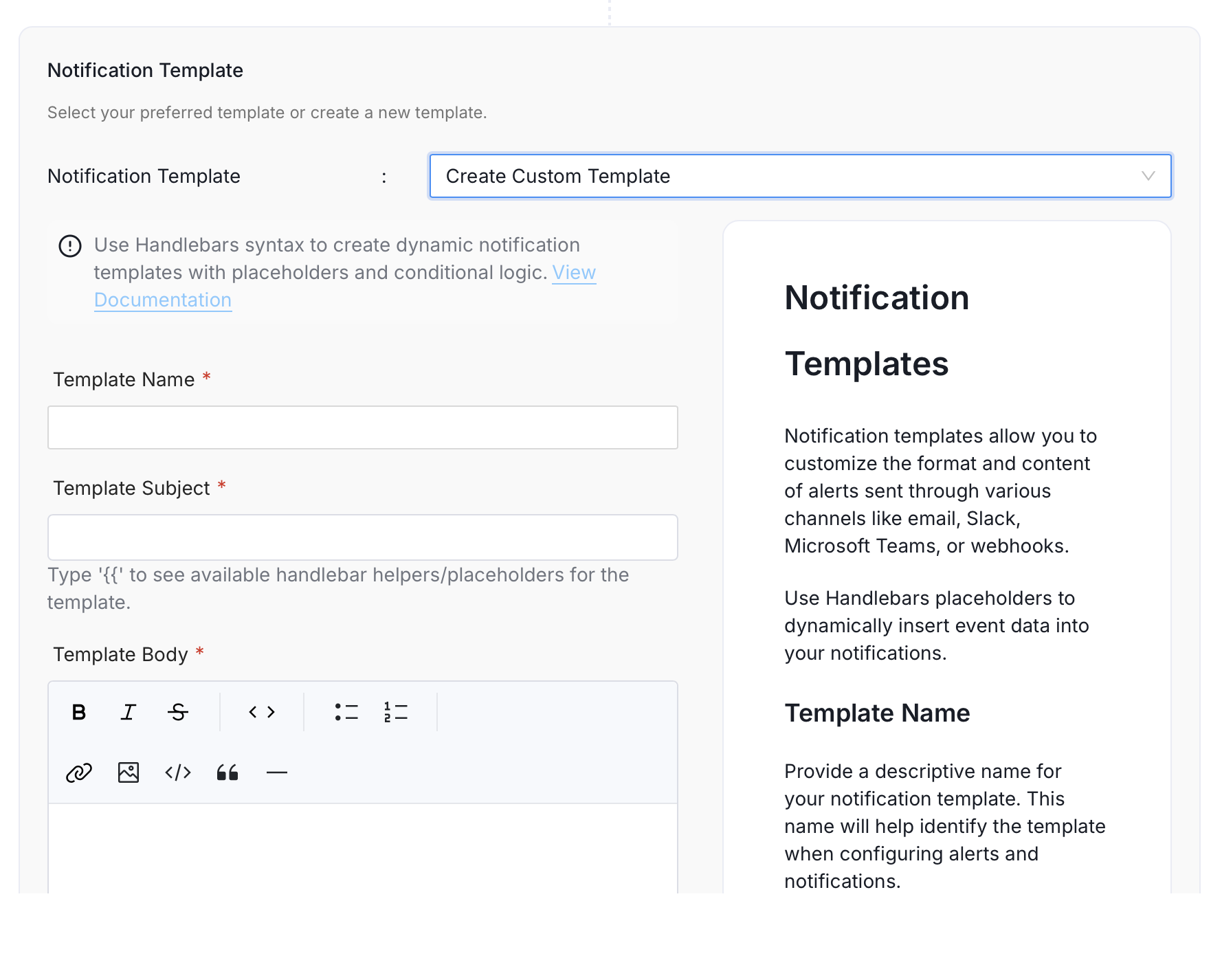 Create Custom Template