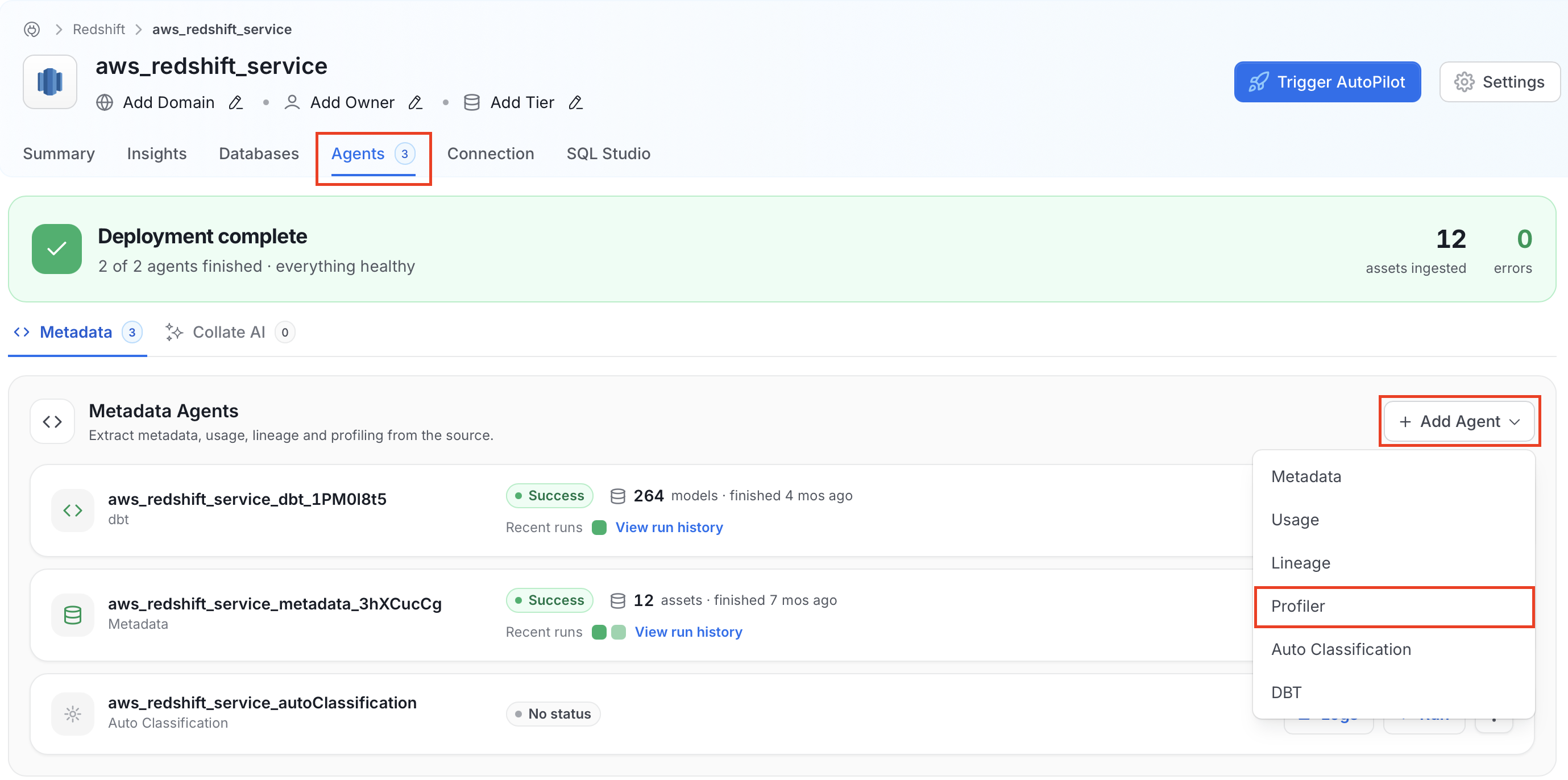 Add a profiler service