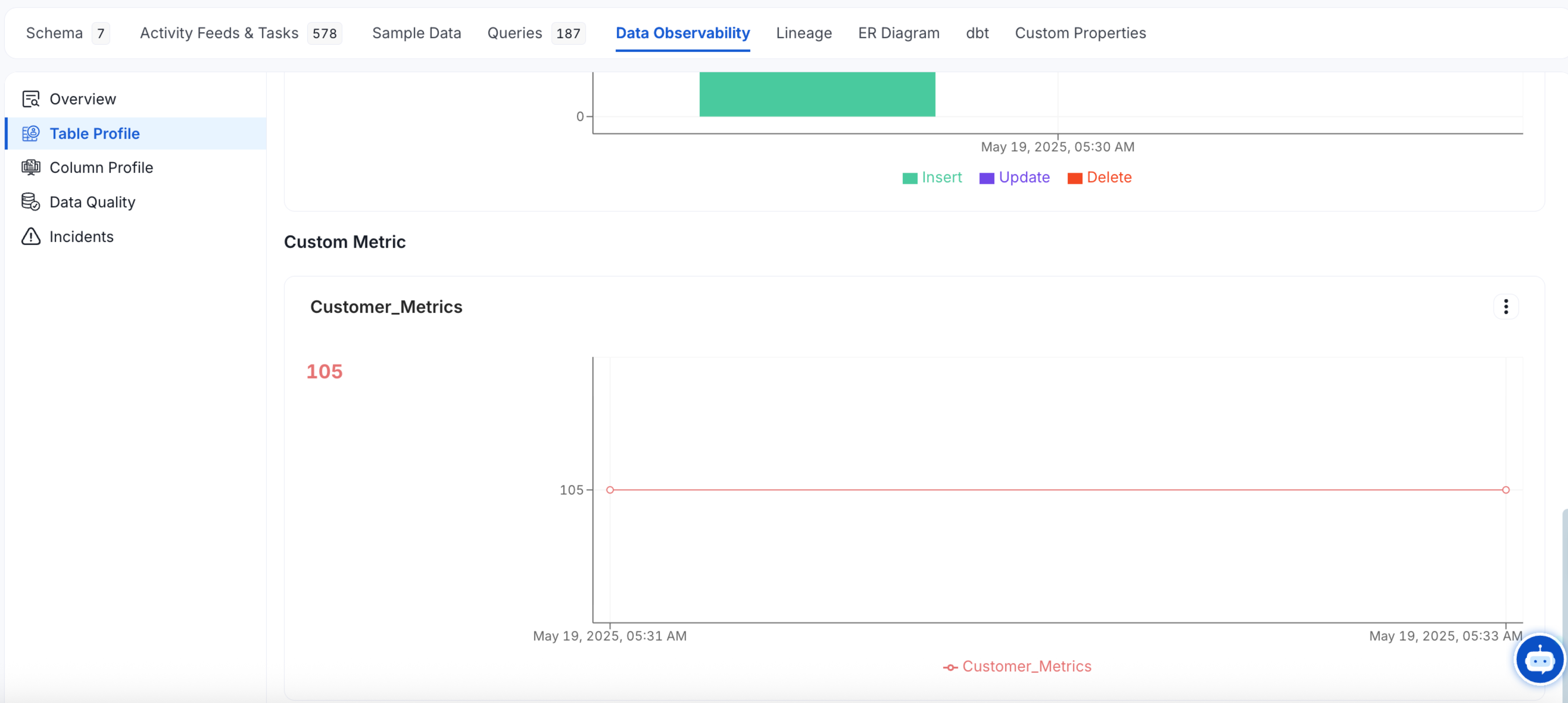 View Custom Metric