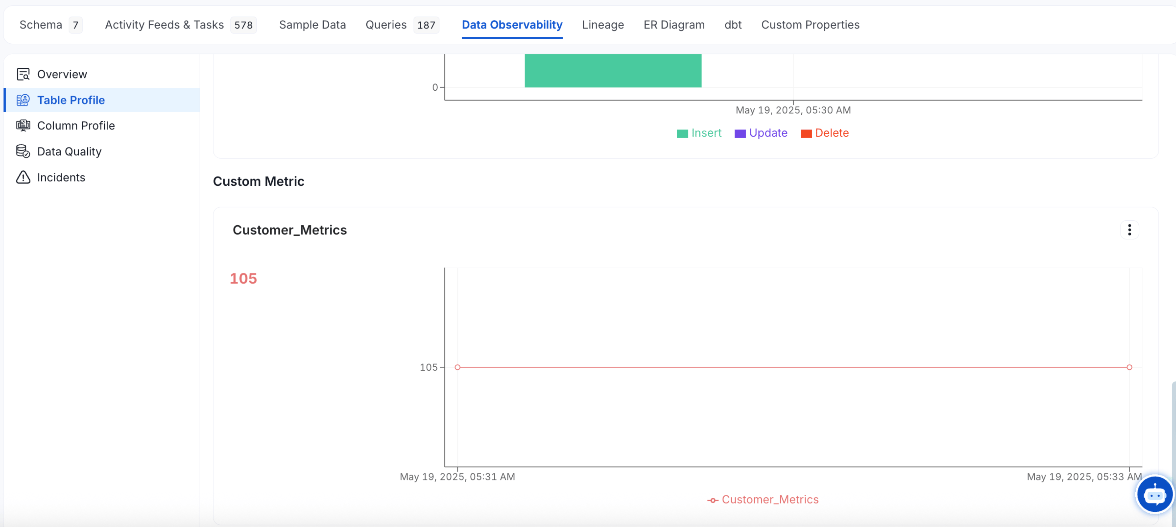 View Custom Metric
