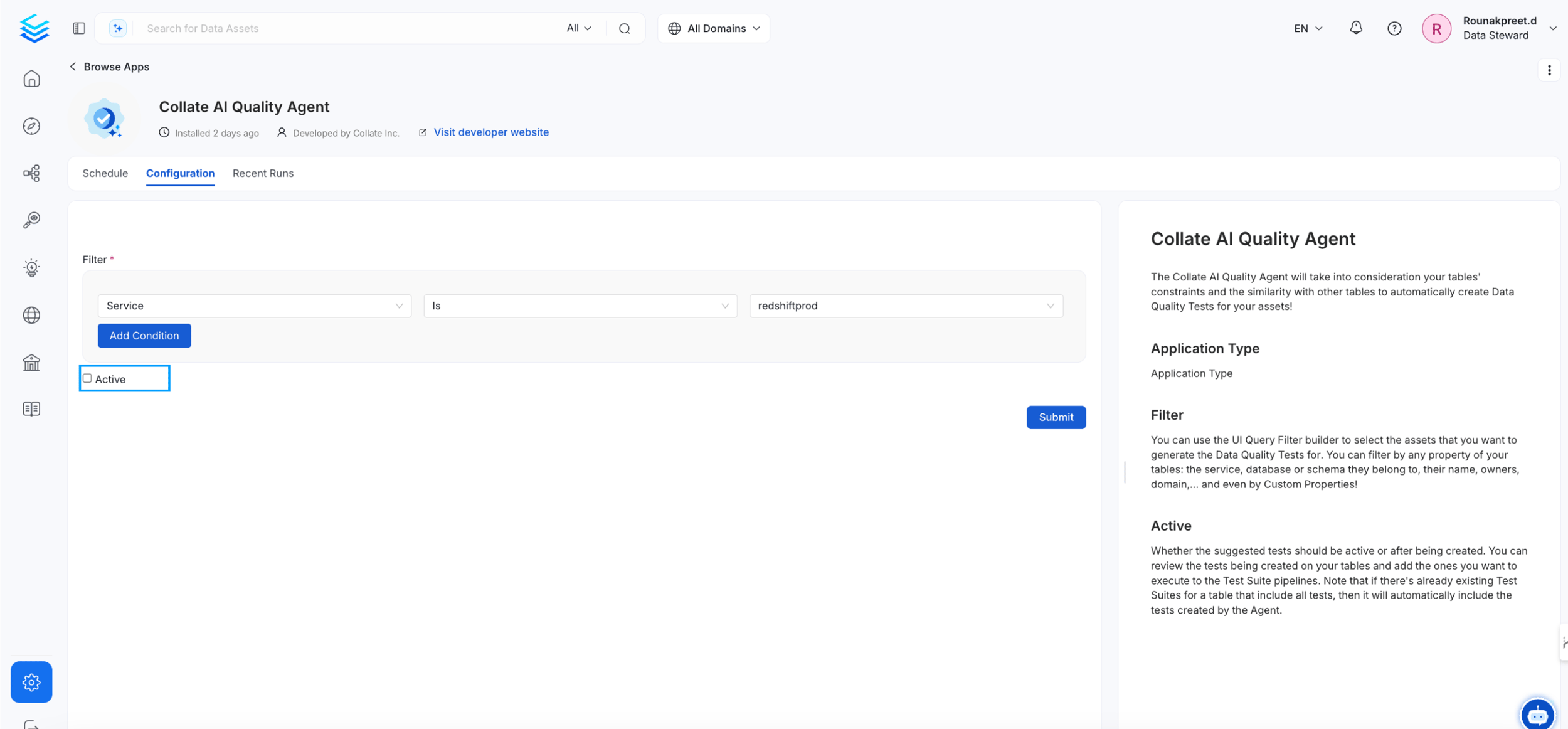 Collate Metadata Enhance Data Quality with Collate AI Quality Agent - Collate Documentation