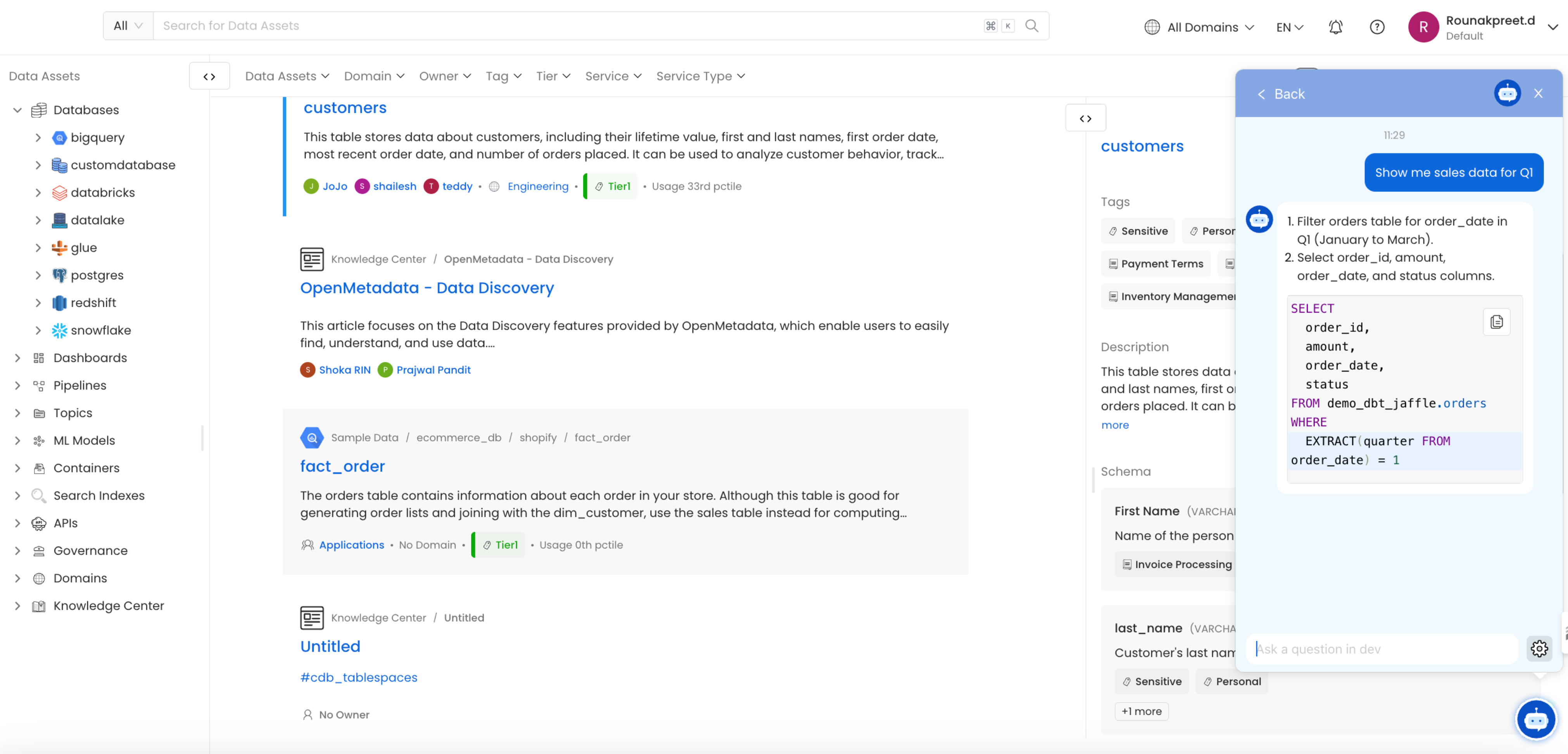 Natural Language SQL Query Generation