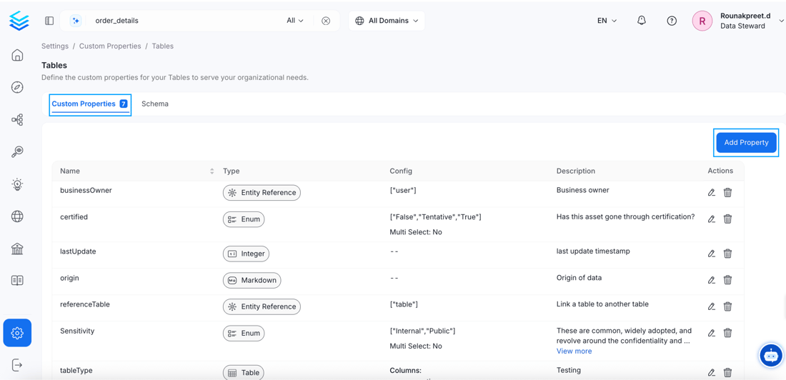How to Create a Custom Property for a Data Asset - Collate Documentation