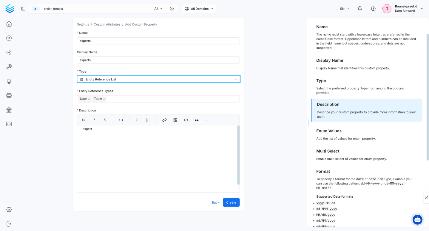 How to Create a Custom Property for a Data Asset - Collate Documentation