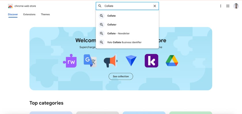 Collate Button Collate Chrome Extension – Access Metadata in Your Workspace - Collate ...