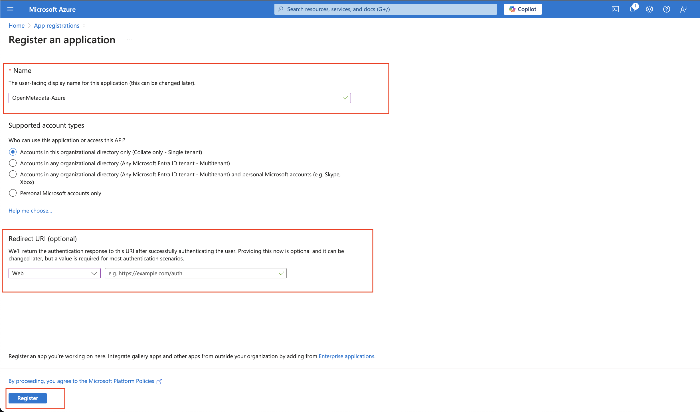 Azure auth code flow | Collate Deployment Guide - Collate Documentation